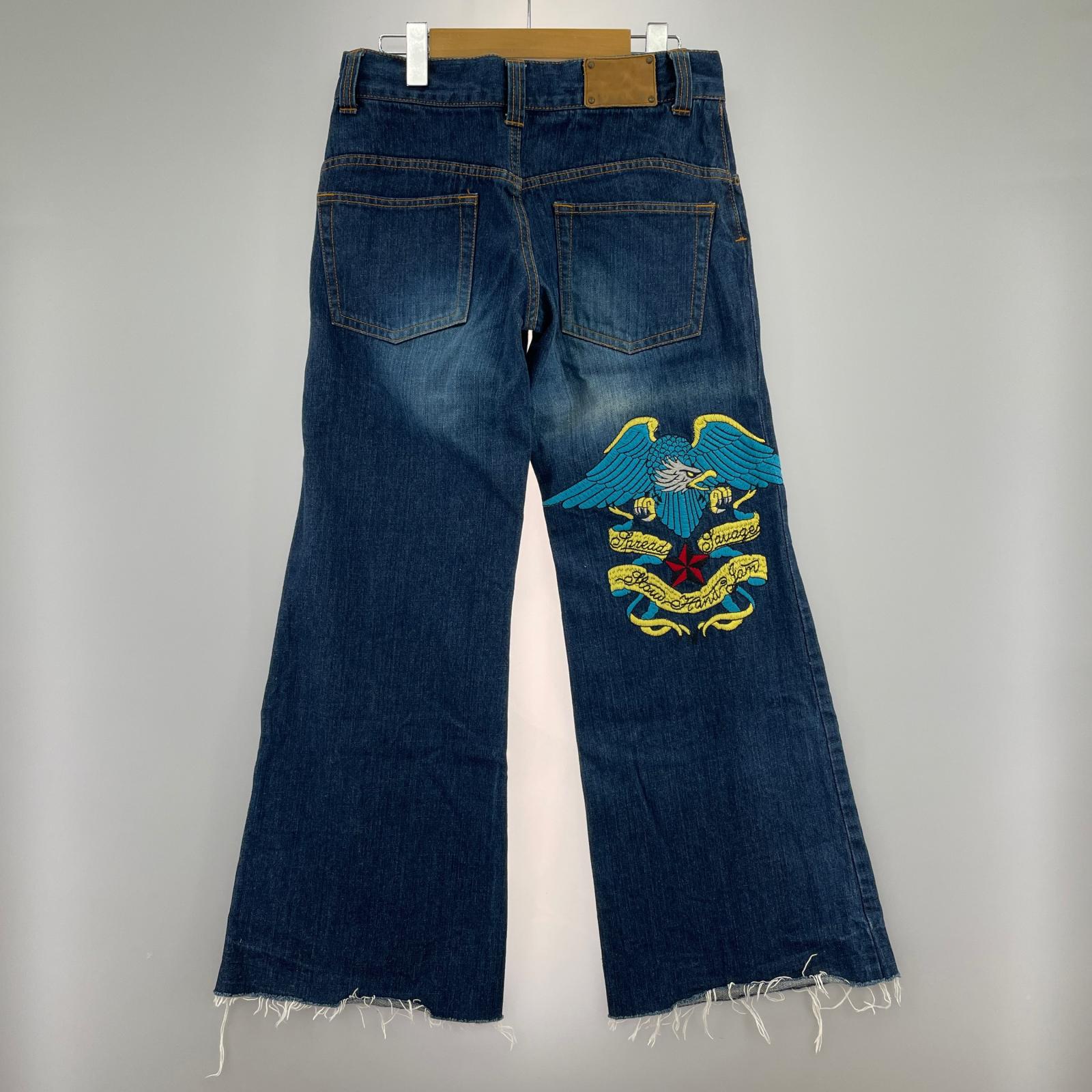 デニムパンツ How Hand Jam 刺繍デニムパンツ