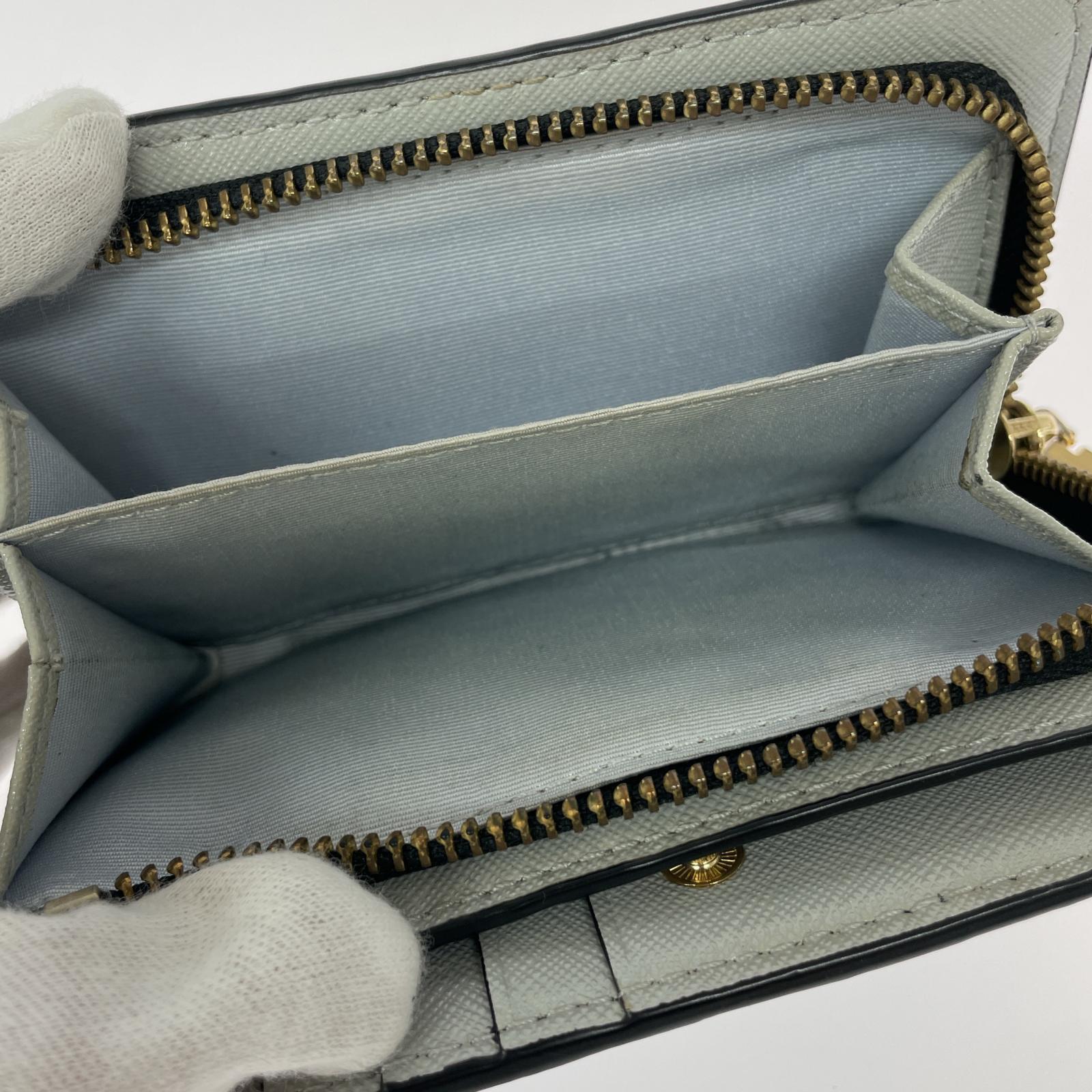 コンパクトウォレット MARC JACOBS スナップショット 二つ折り財布 ブルー