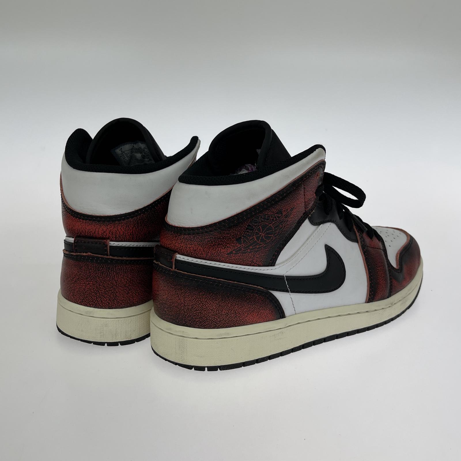 スニーカー AIR JORDAN 1 MID SE 白赤 (27cm) 27cm (US9 UK8 1/2 EU44)