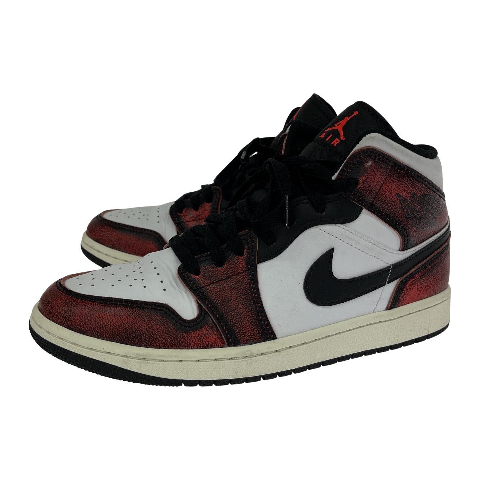 スニーカー AIR JORDAN 1 MID SE 白赤 (27cm) 27cm (US9 UK8 1/2 EU44)
