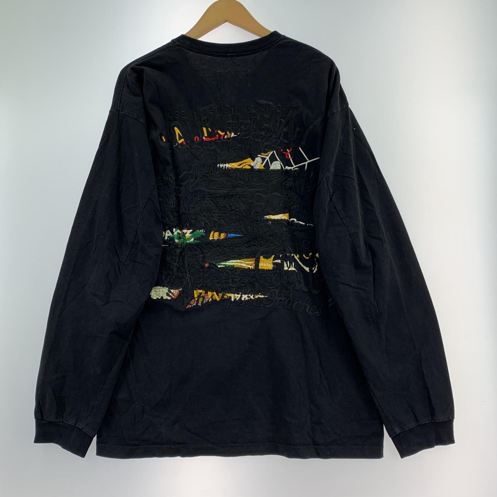 長袖Tシャツ HIDDEN CHAOS EMBROIDERY L/S TEE 黒 M ブラック