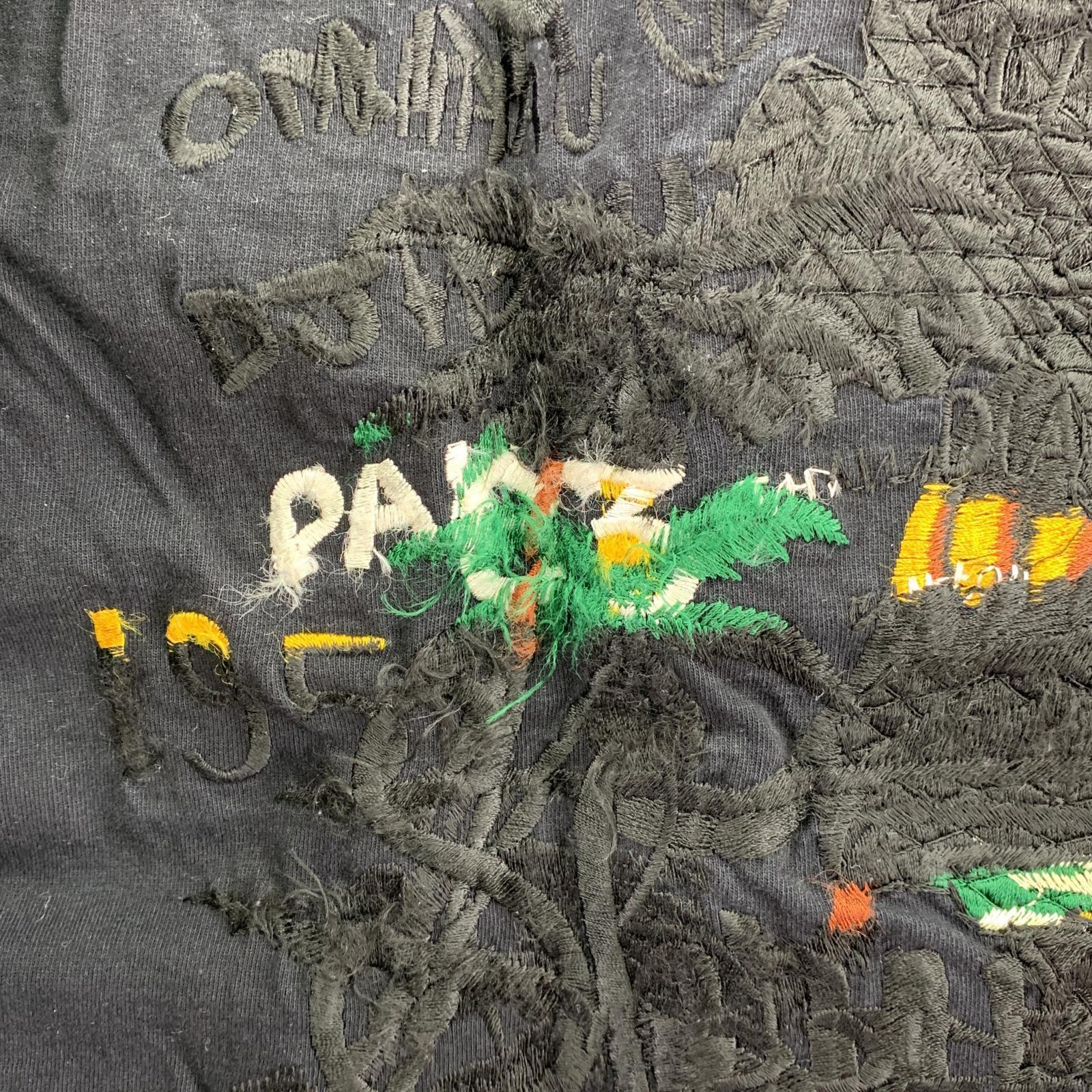 長袖Tシャツ HIDDEN CHAOS EMBROIDERY L/S TEE 黒 M ブラック