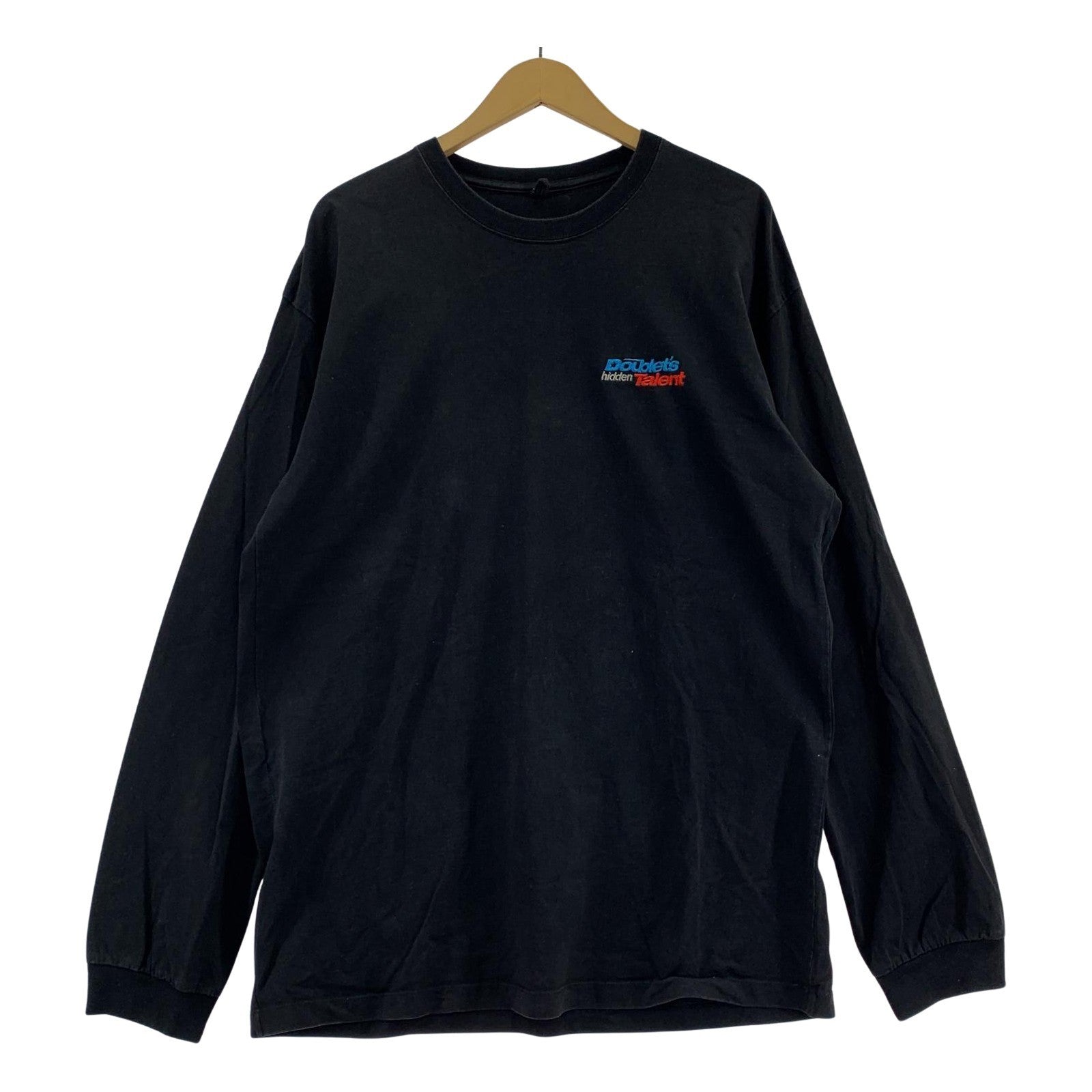 長袖Tシャツ HIDDEN CHAOS EMBROIDERY L/S TEE 黒 M ブラック