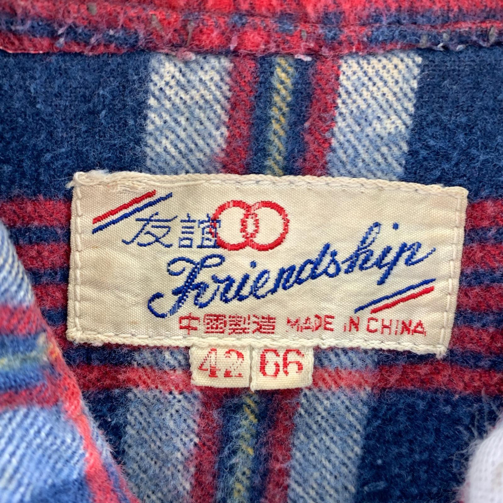 長袖シャツ 70s friendship チェックシャツ