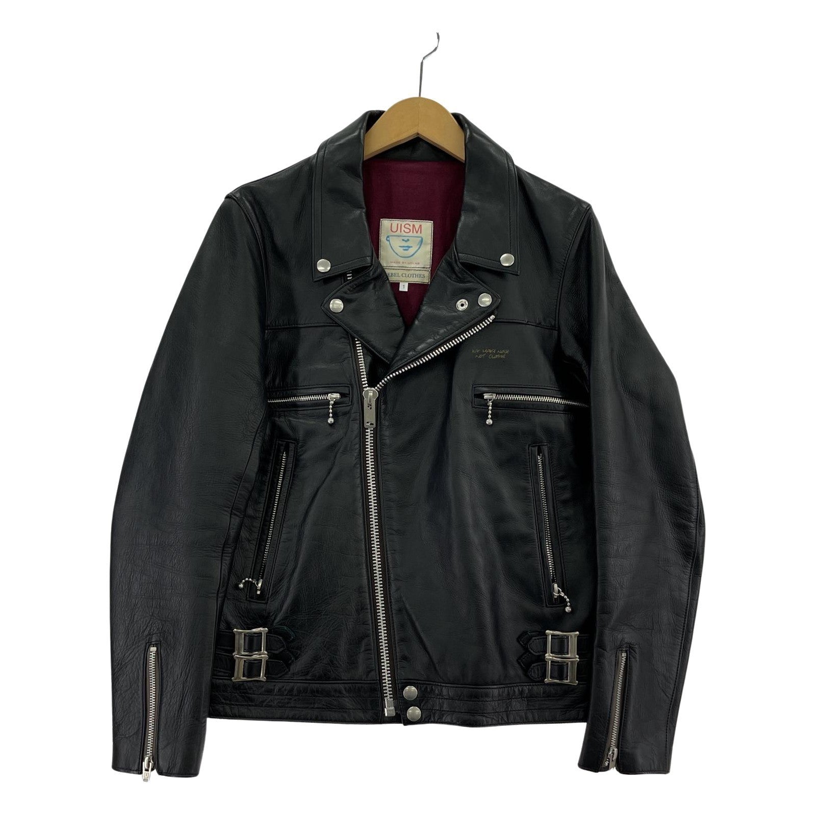 ジャケット UNDERCOVER 15SS LEATHER RIDERS JACKET ライダースジャケット 1 ブラック 1 ブラック