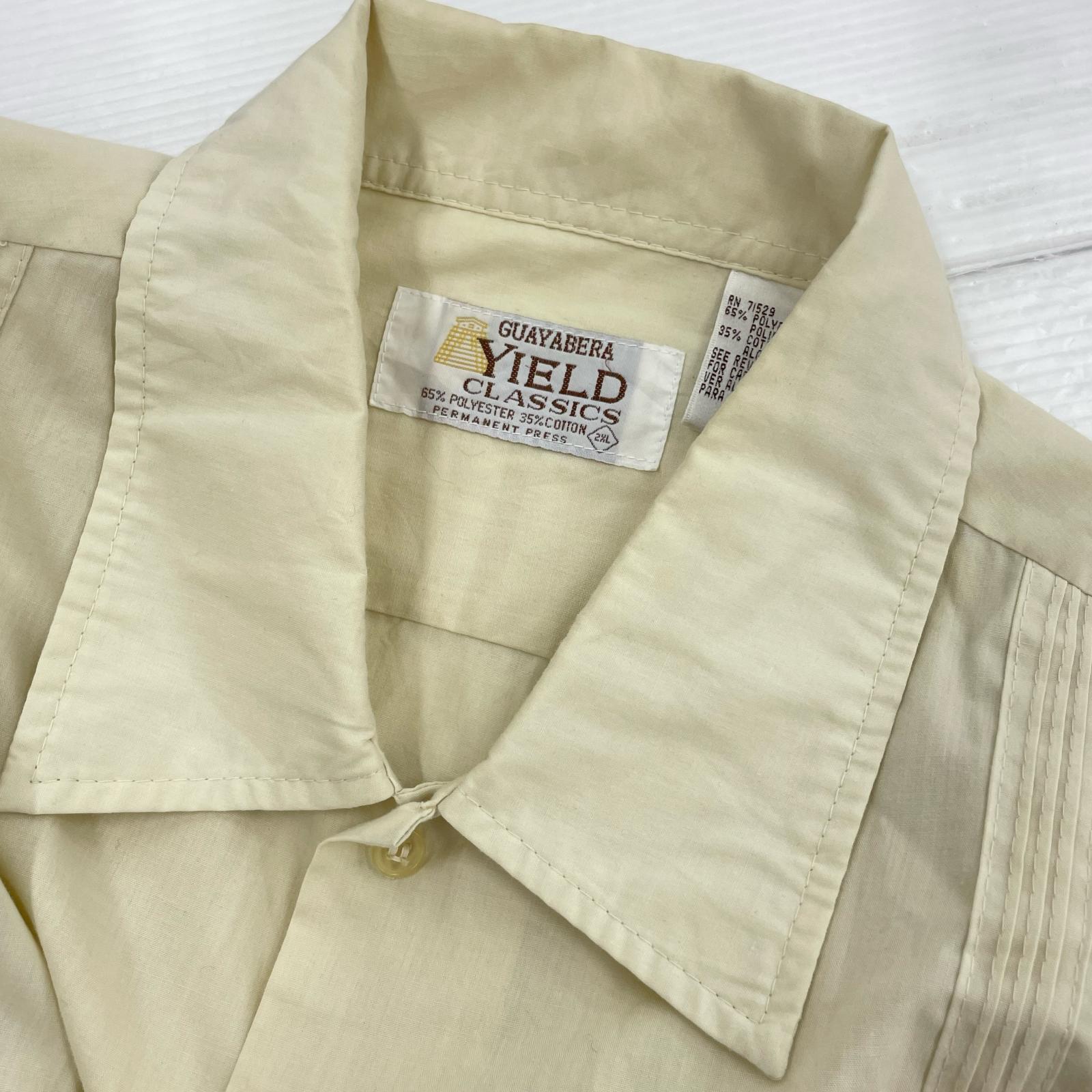 半袖シャツ YIELD CLASSICS/キューバシャツ/刺繍 ベージュ