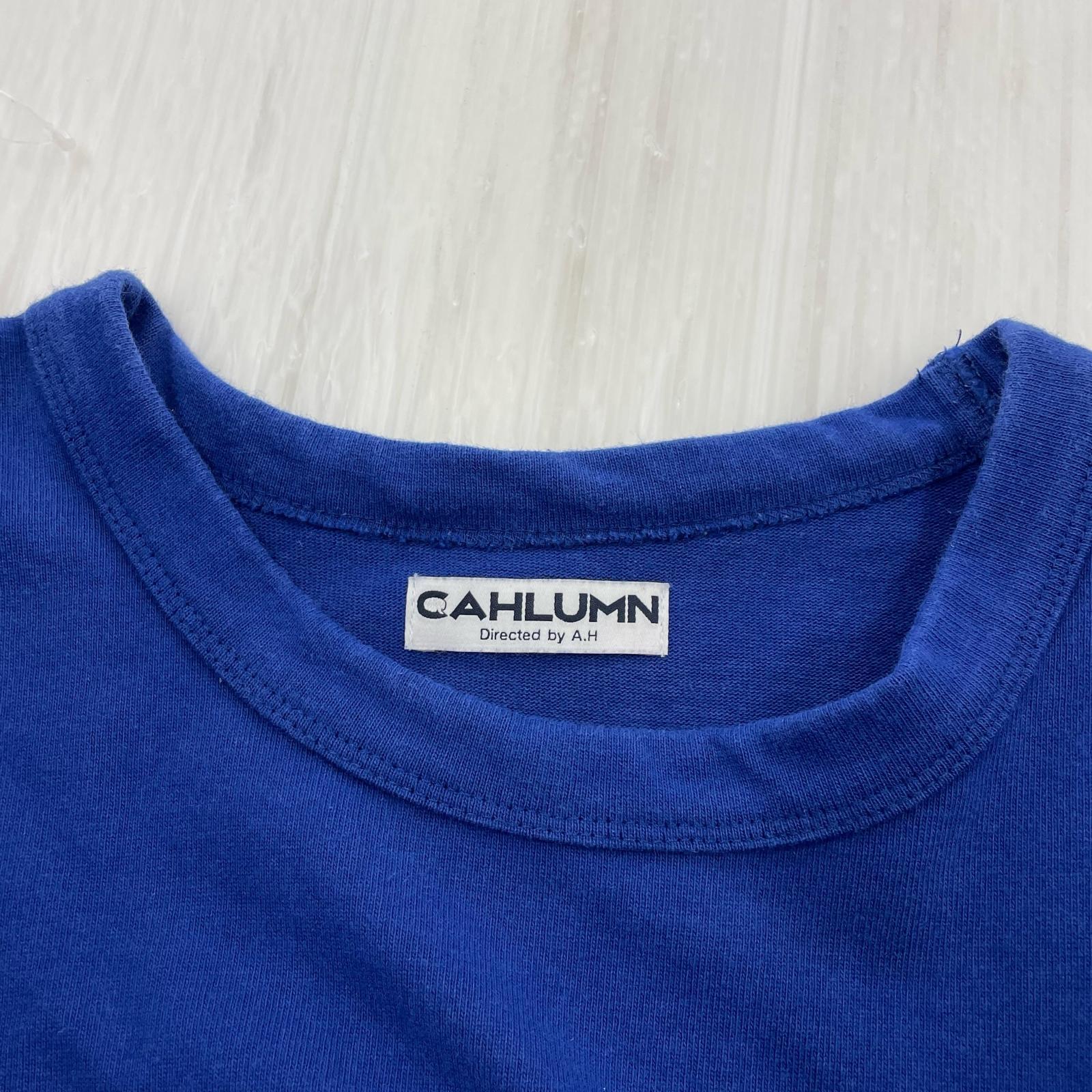 半袖Tシャツ cahlumn ポケット tee ブルー