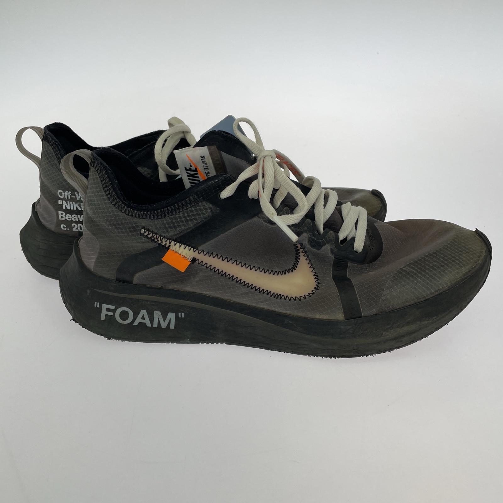 スニーカー ×OFF-WHITE ZOOM FLY BLACK 27.5cm 27.5cm (US9 1/2 UK9 EU45) ブラック
