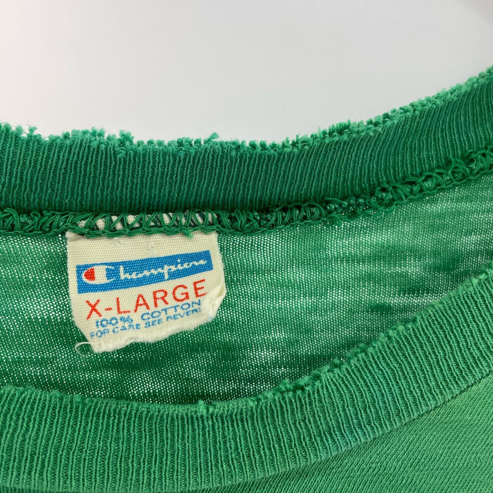 半袖Tシャツ 70-80s/バータグ後期/USA製/XL グリーン