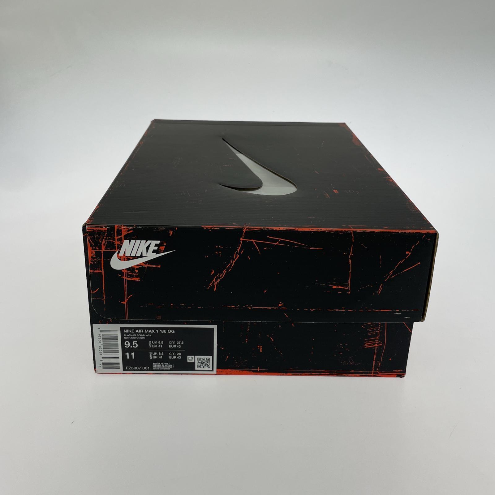 スニーカー Air Max 1 '86 OG Triple Black(27.5) 27.5cm (US9 1/2 UK9 EU45) ブラック