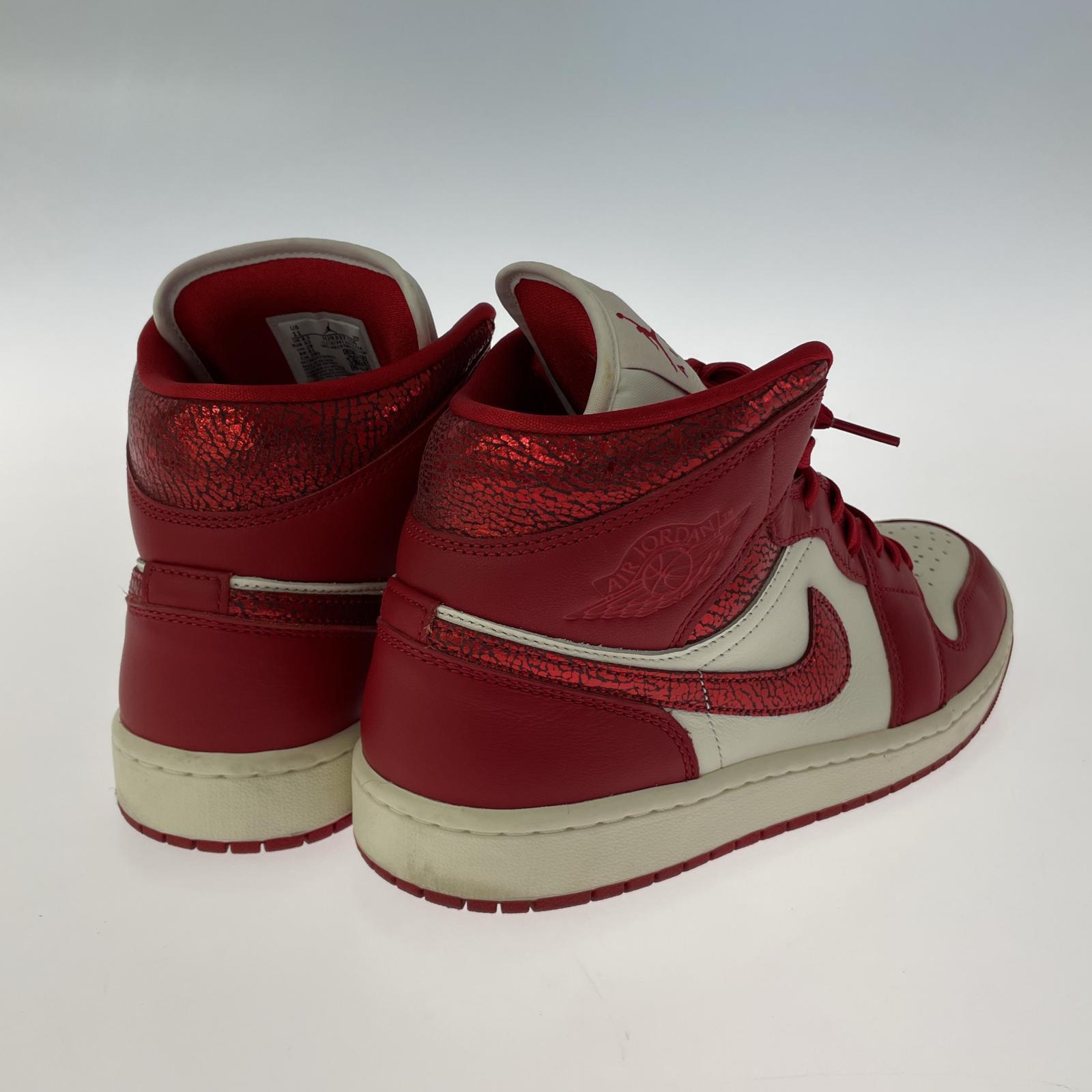 スニーカー WMNS Air Jordan 1 Mid SE Sail/Red 28cm (US10 UK9 1/2 EU46)