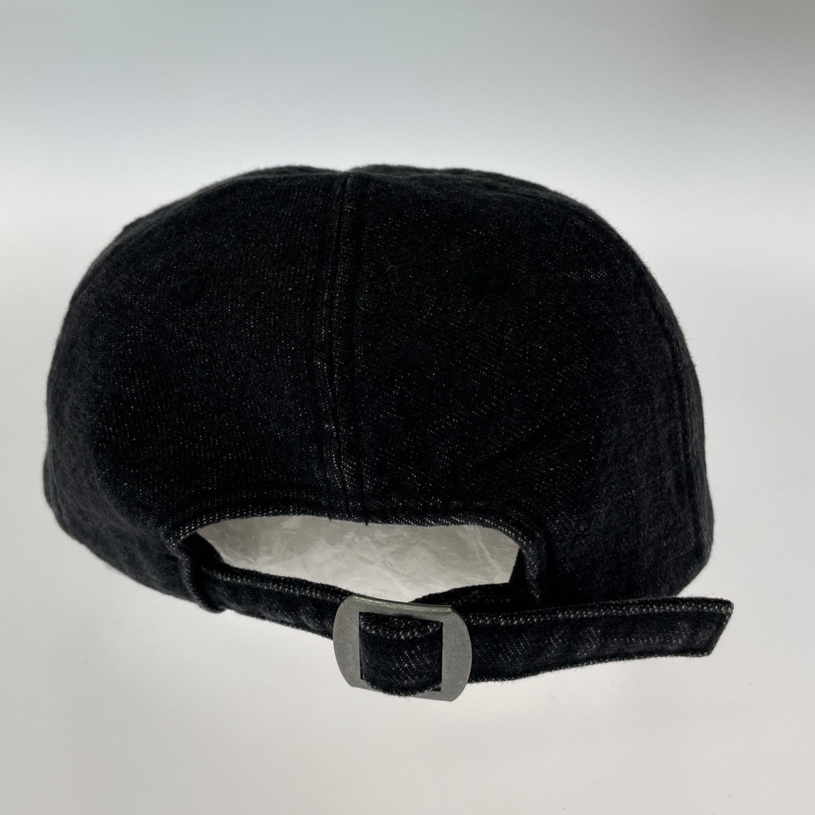 キャップ 6PANEL BLACK DENIM CAP ブラック