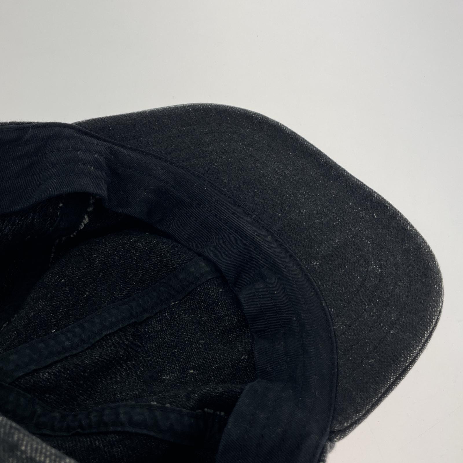 キャップ 6PANEL BLACK DENIM CAP ブラック