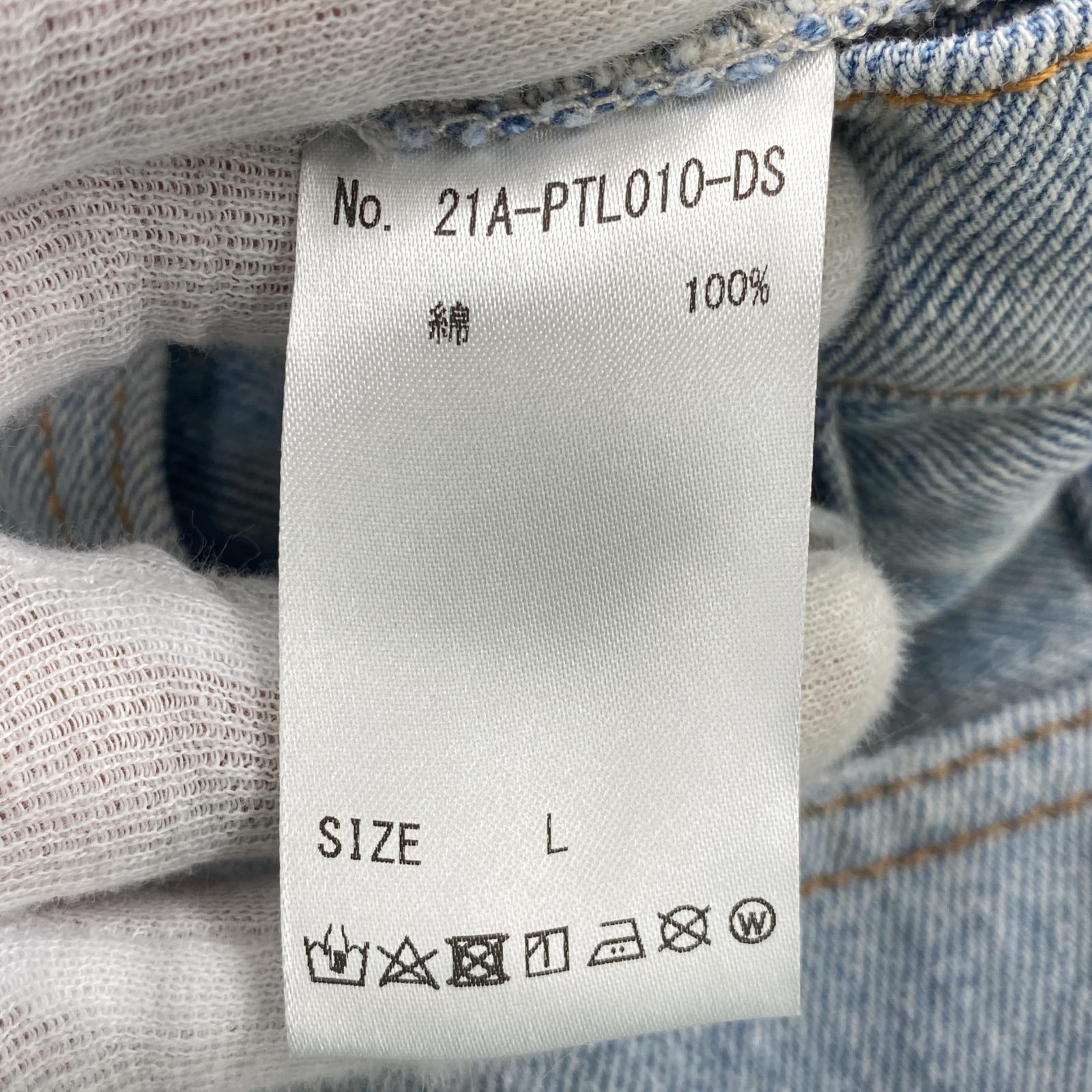 デニムパンツ リメイクデニム L