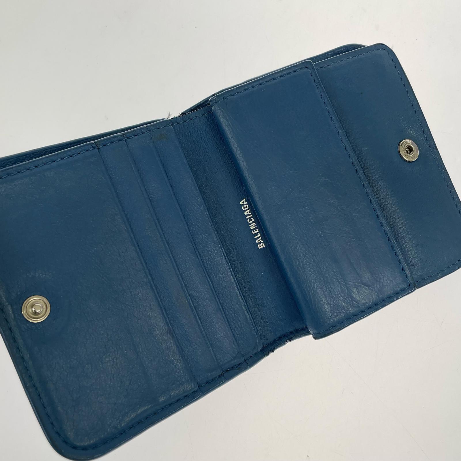 Balenciaga/二つ折り財布/BLU/594216