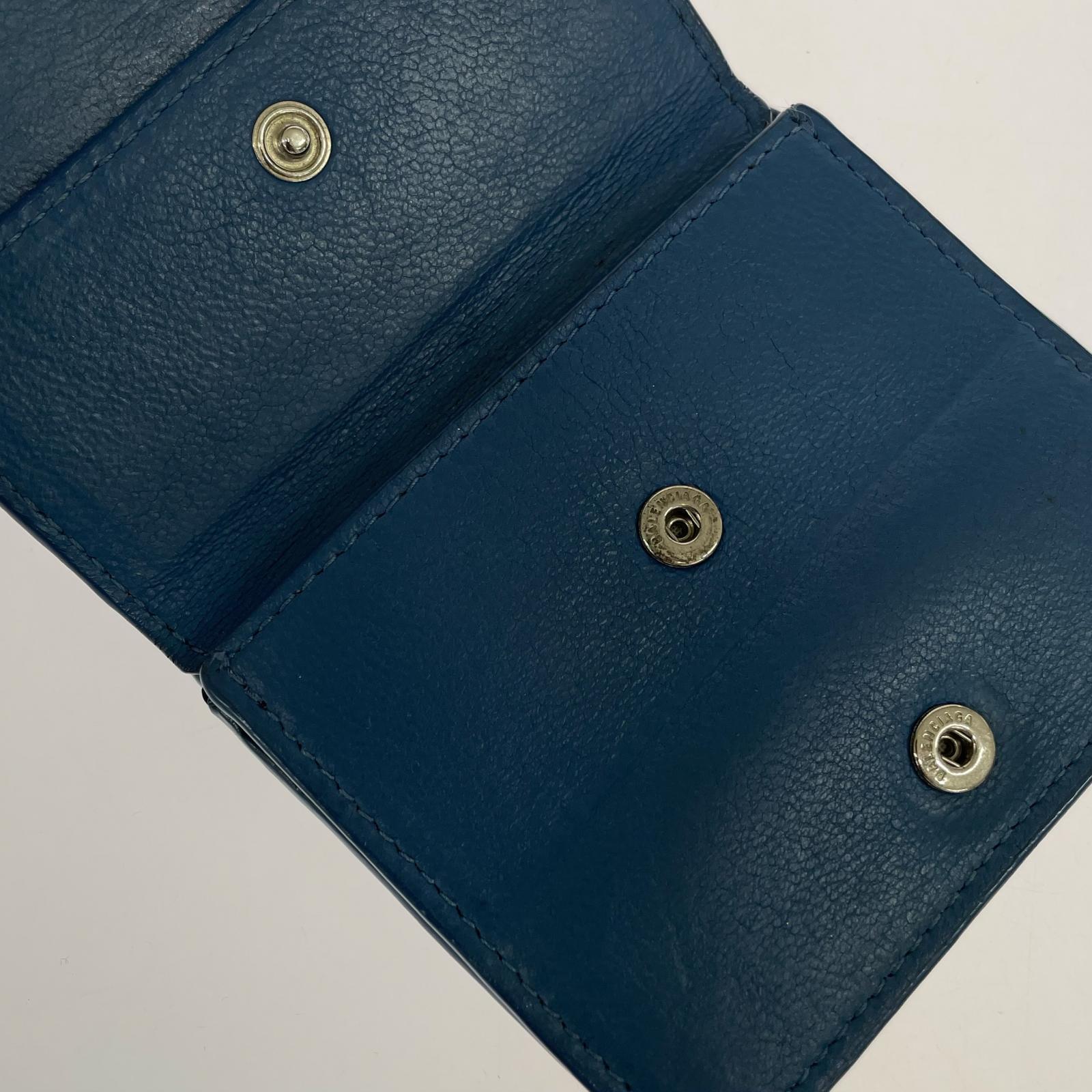 Balenciaga/二つ折り財布/BLU/594216
