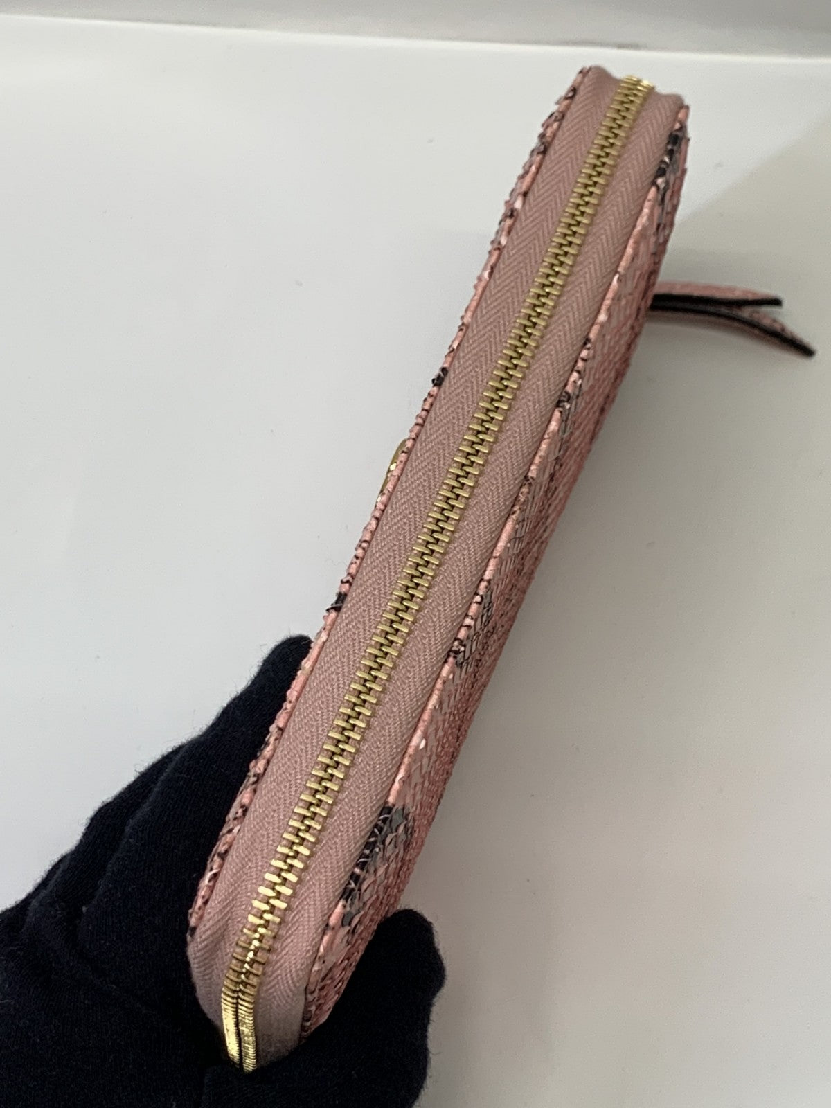 GGマーモントパイソン長財布/ピンク