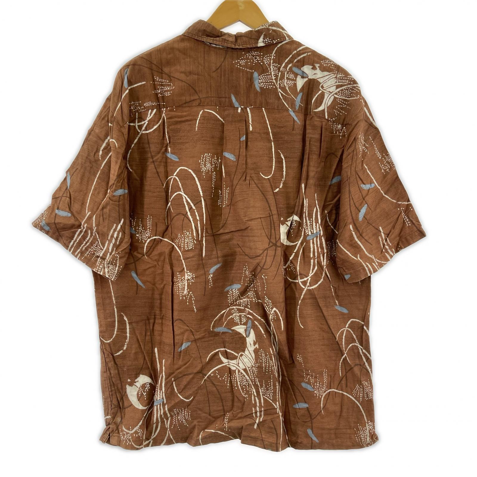 半袖シャツ 70s HAWAIIAN shirt ブラウン