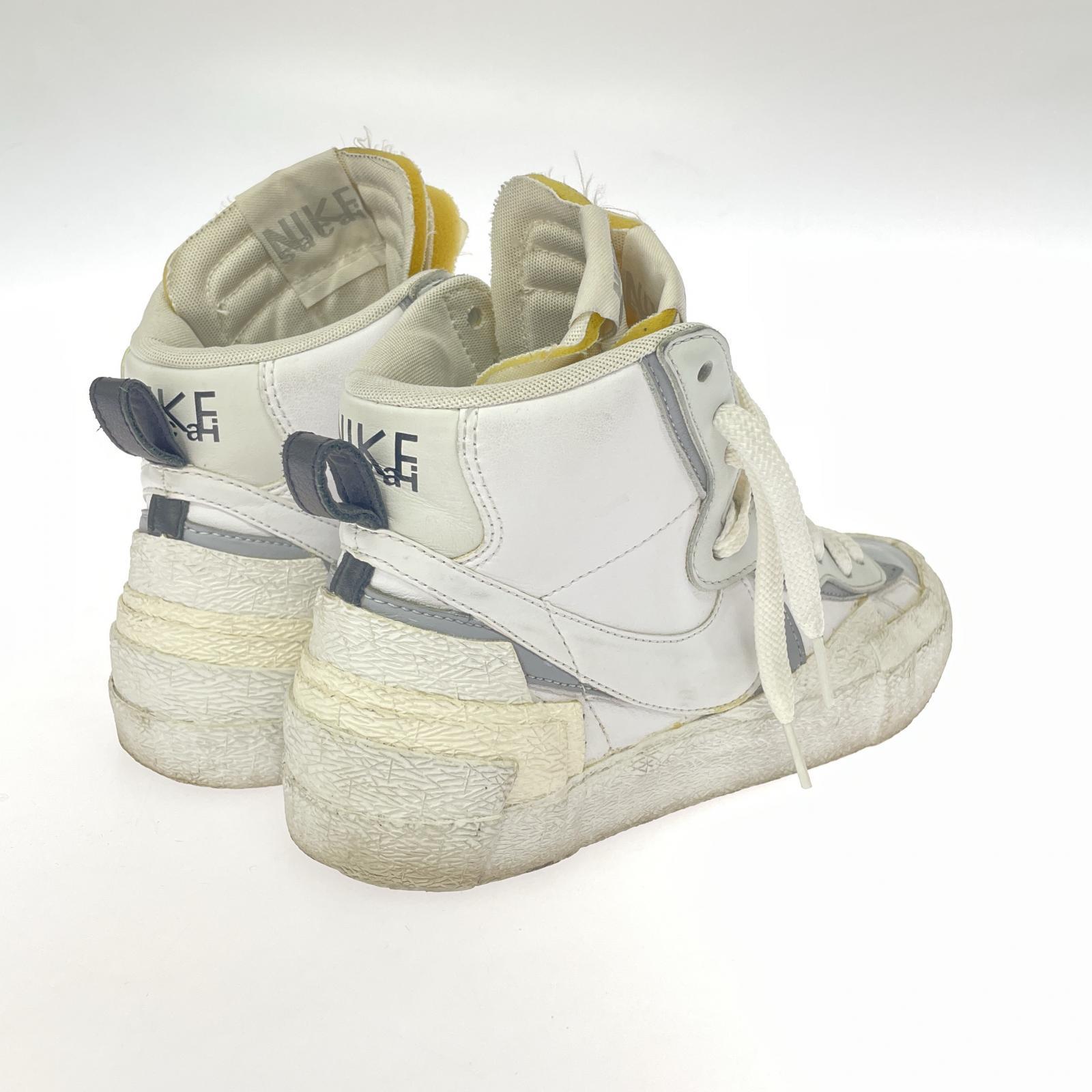 スニーカー ×sacai BLAZER MID WHITE/WOLF GREY 25.5cm (US7 1/2 UK7 EU41) ホワイト