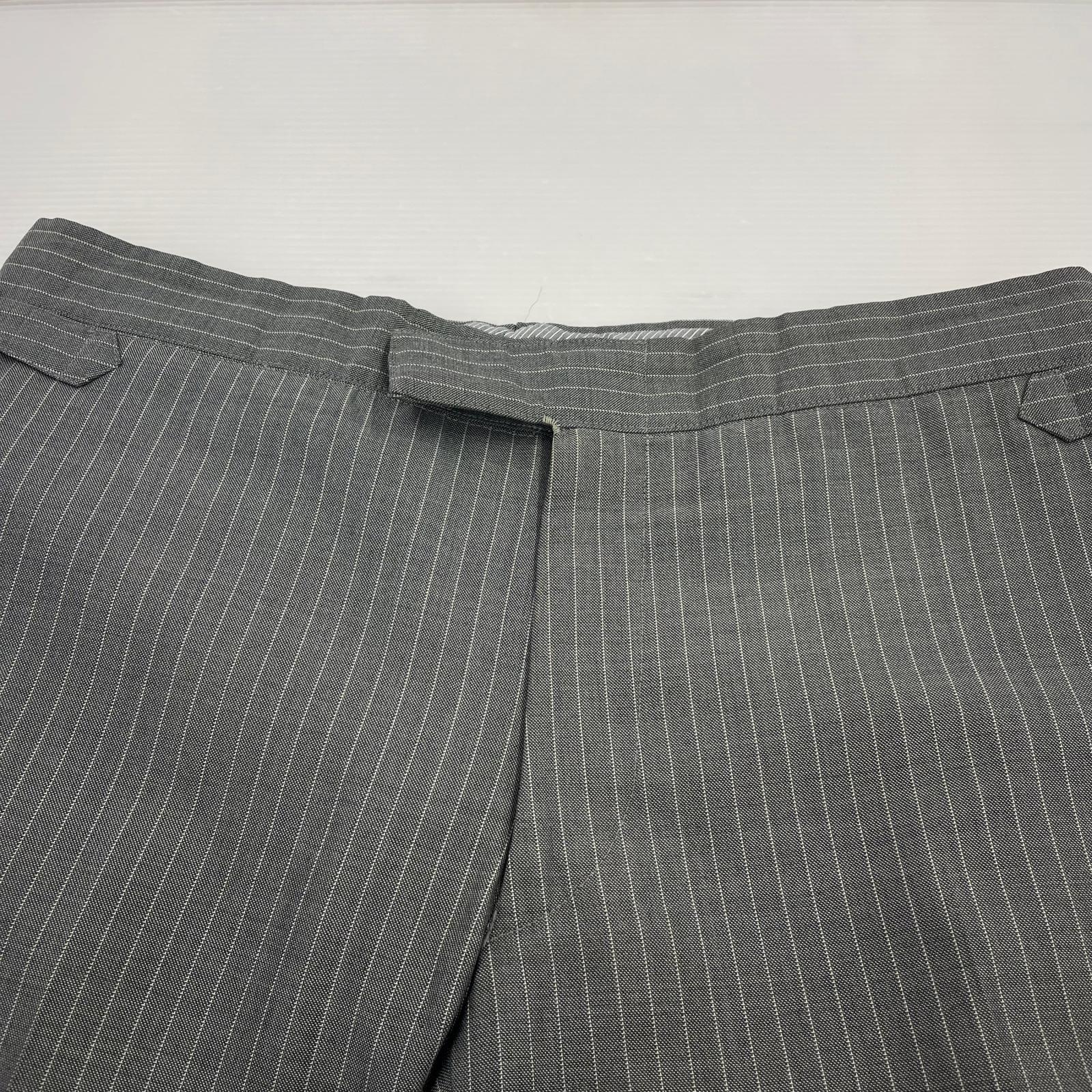 セットアップ vitale barberis canonico 2B ストライプ 灰 グレー