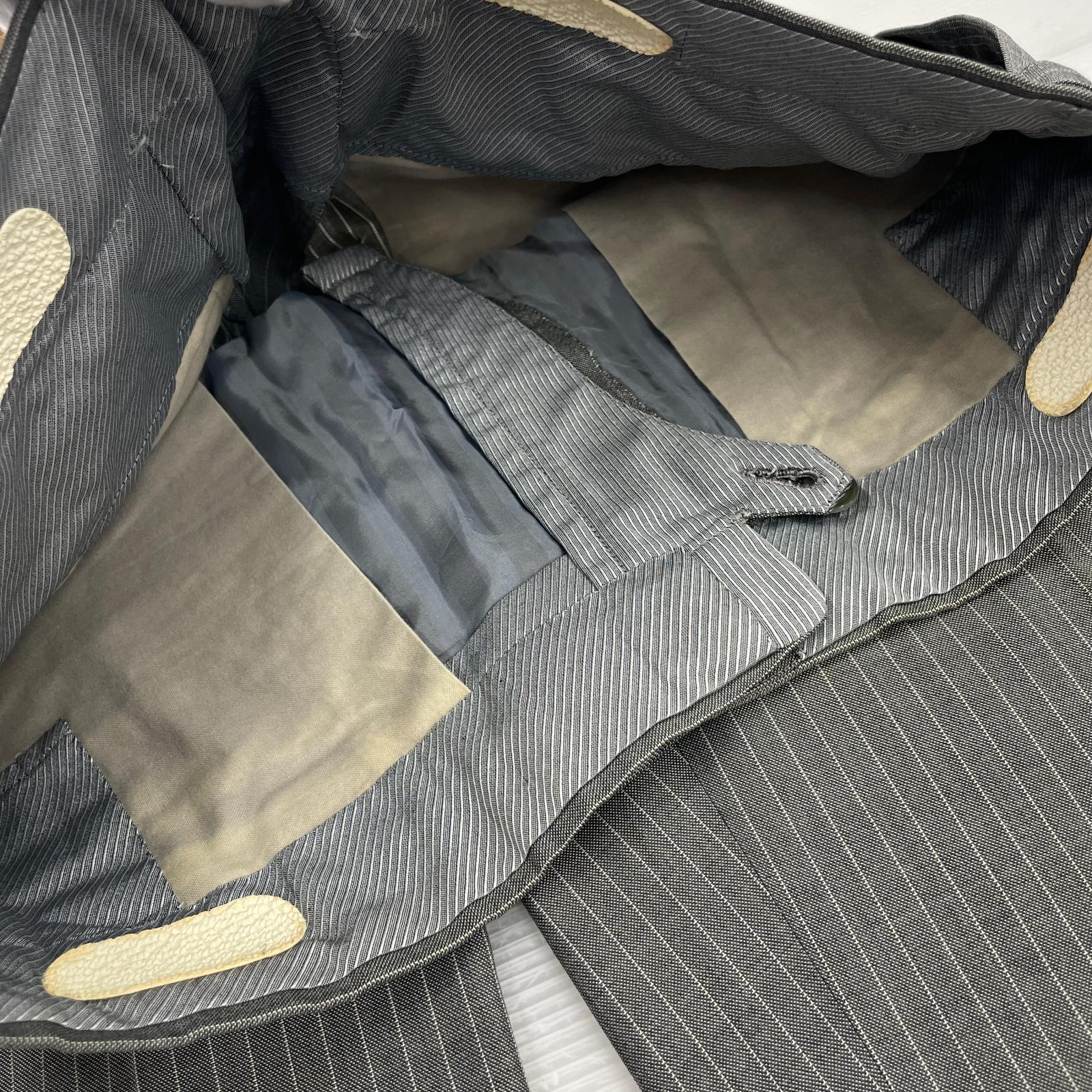 セットアップ vitale barberis canonico 2B ストライプ 灰 グレー