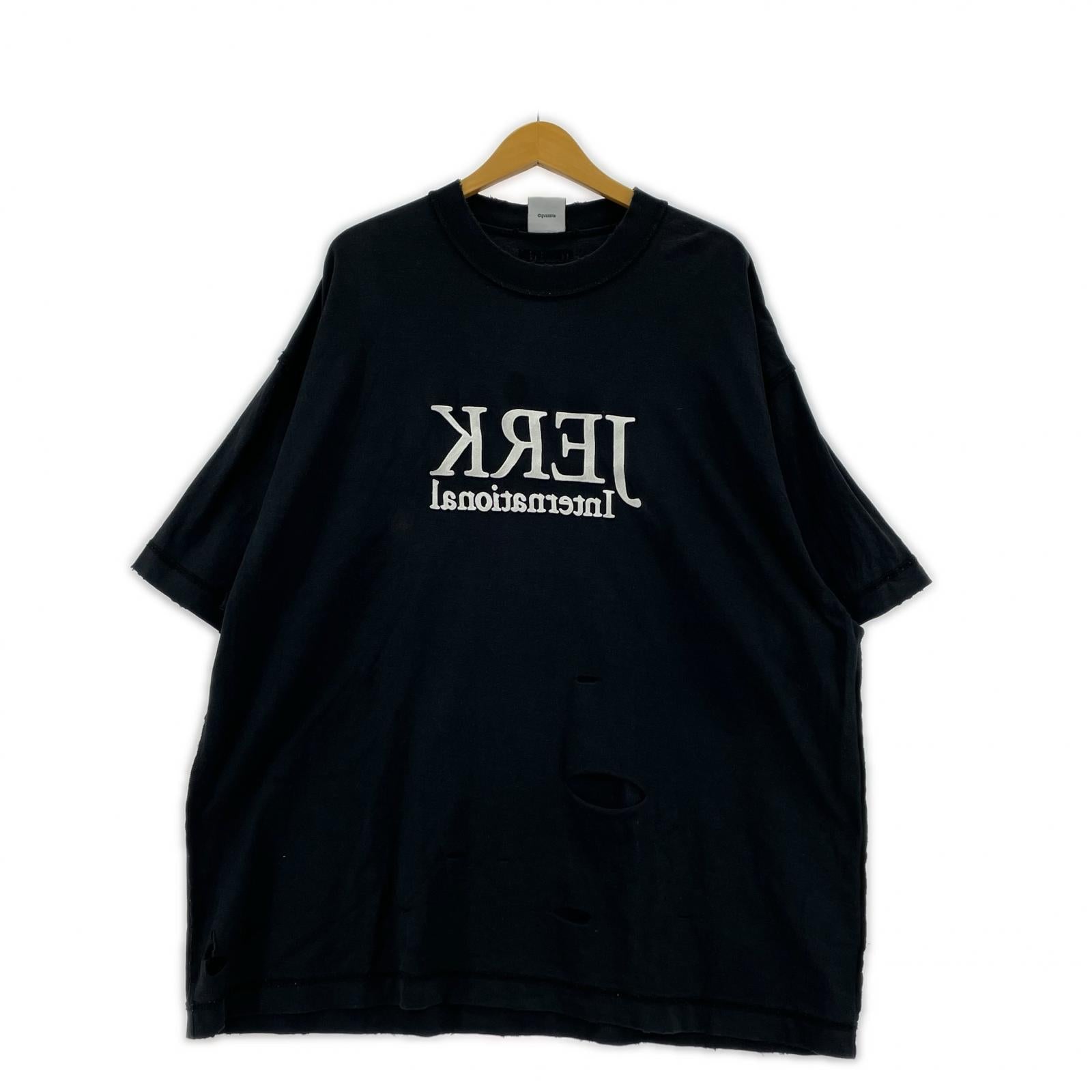 半袖Tシャツ JERK INTERNATIONAL インサイドアウトカットソー M ブラック