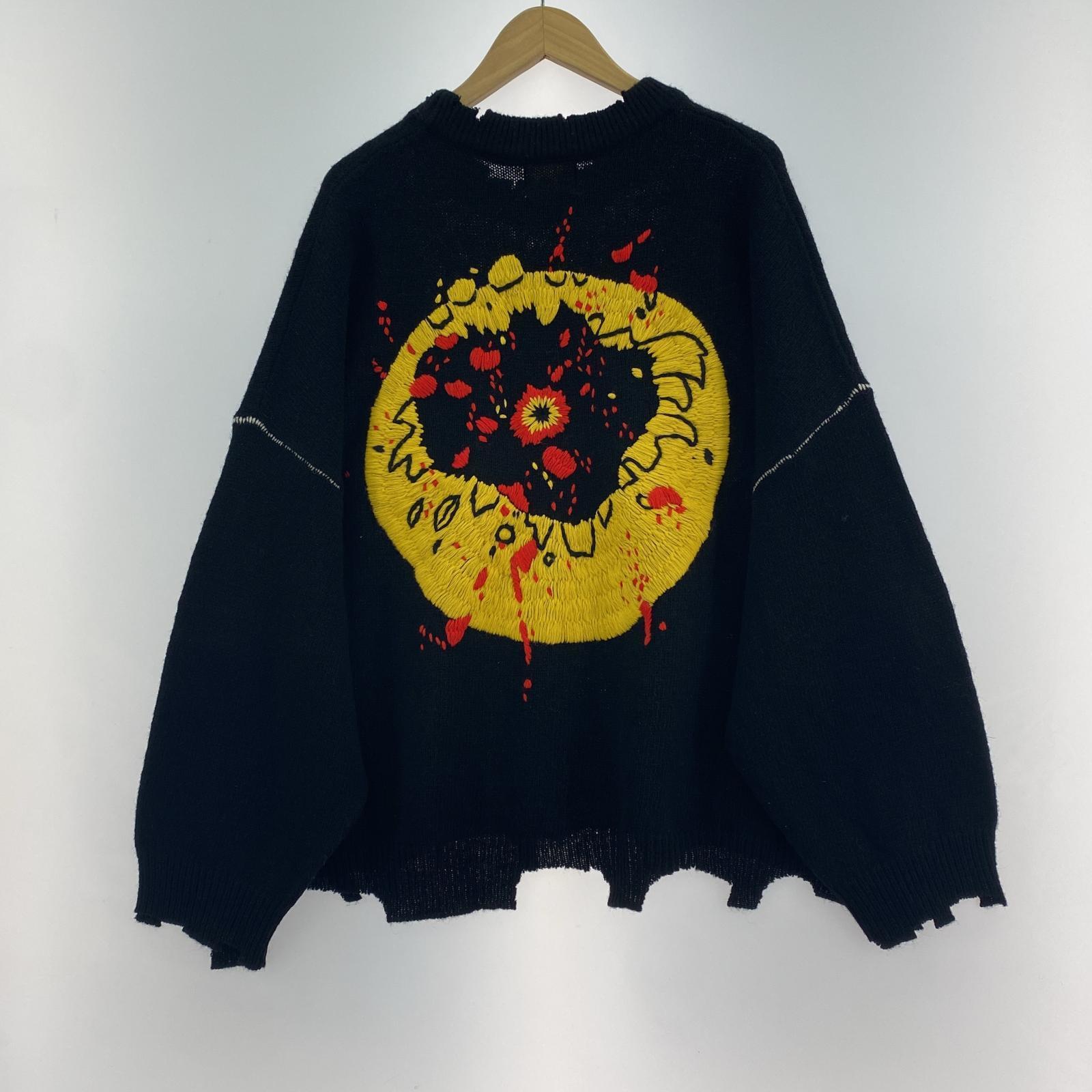 ニット CREW NECK KNIT L L ブラック