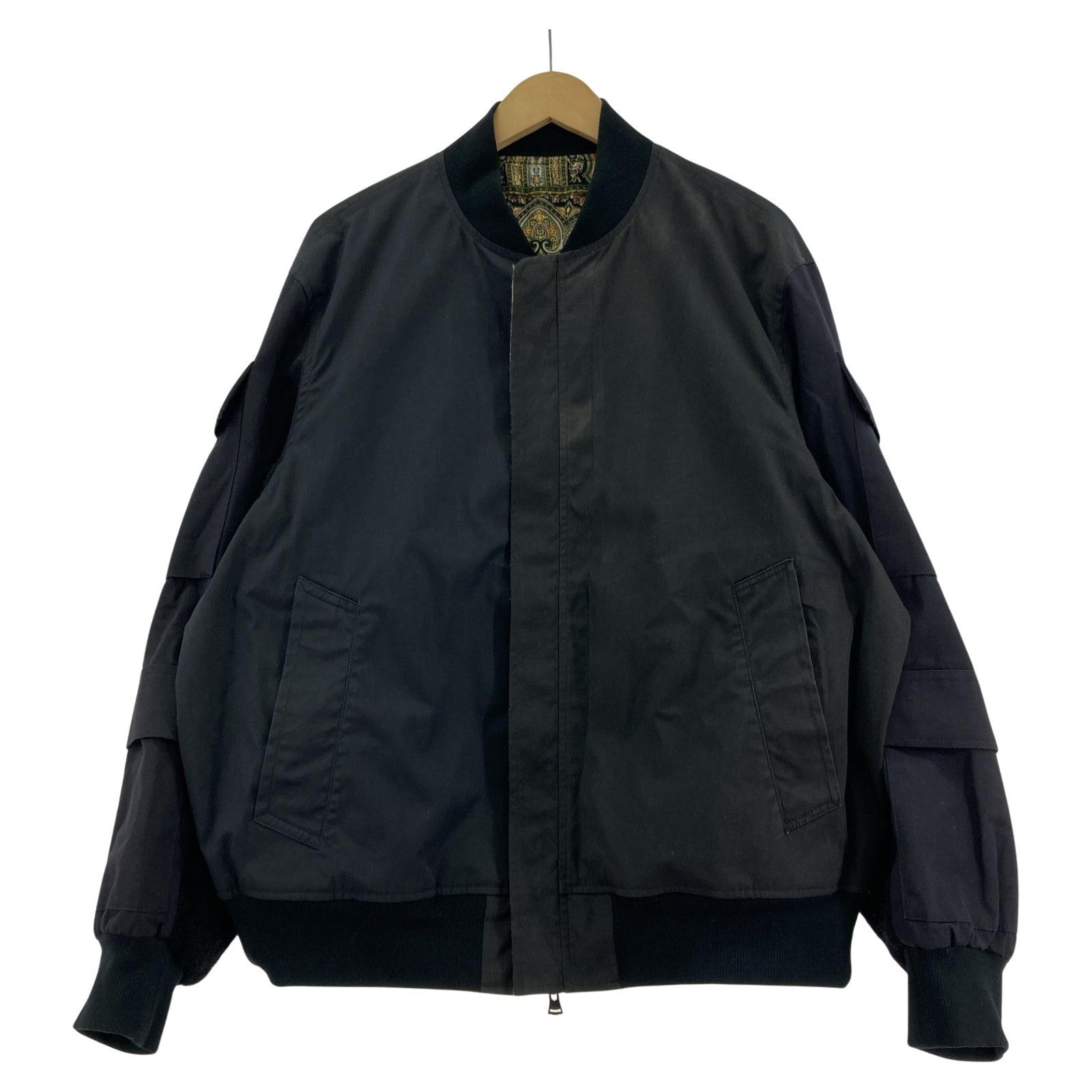 ブルゾン ink BDU SLEEVE MA-1 M ブラック