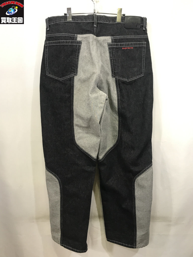 デニムパンツ 24AW 2-Tone Paneled Baggy Jean Black