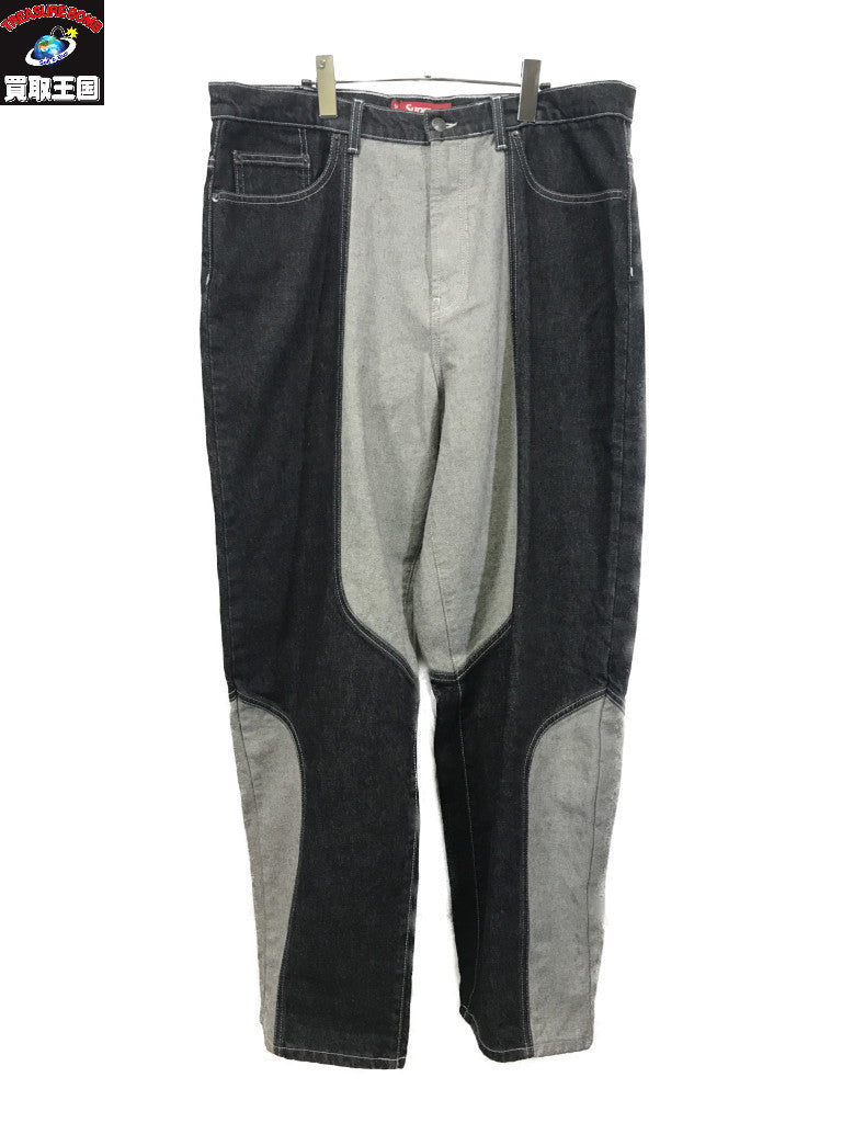 デニムパンツ 24AW 2-Tone Paneled Baggy Jean Black