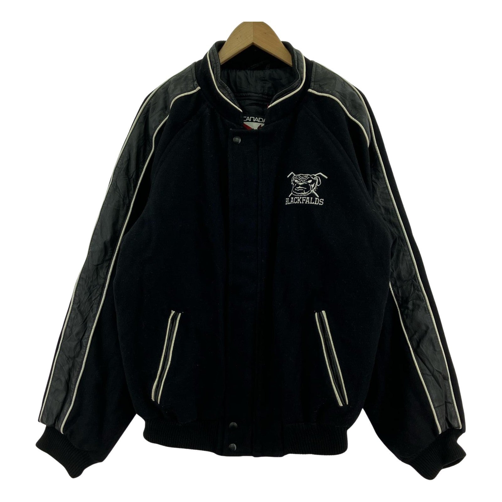 ジャケット 90s CANADA SPORTSWEAR スタジャン L ブラック