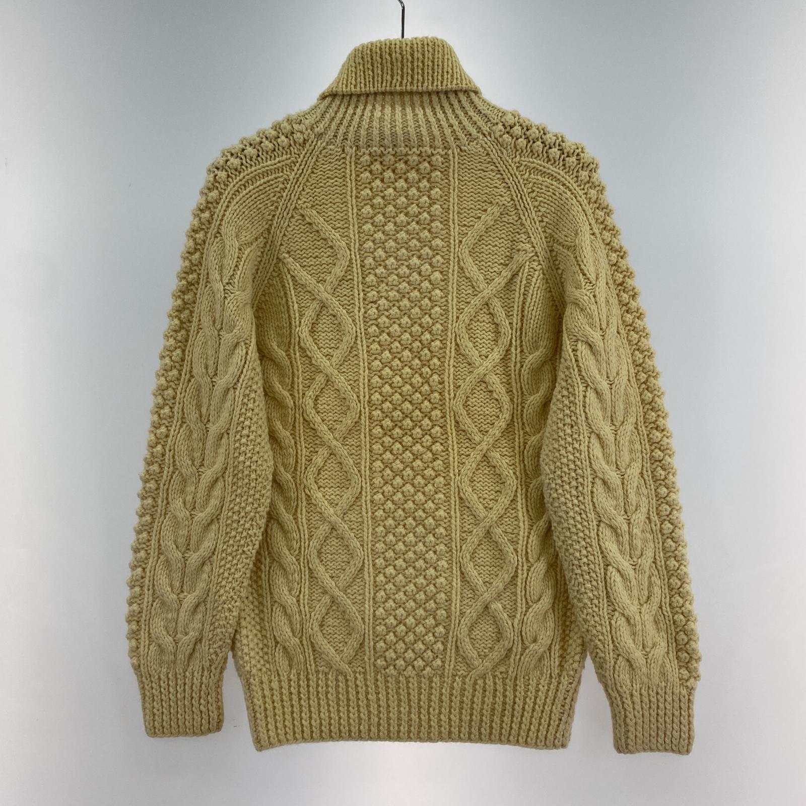 ニット 60s フィッシャーマンセーター 手編み (M) M ベージュ