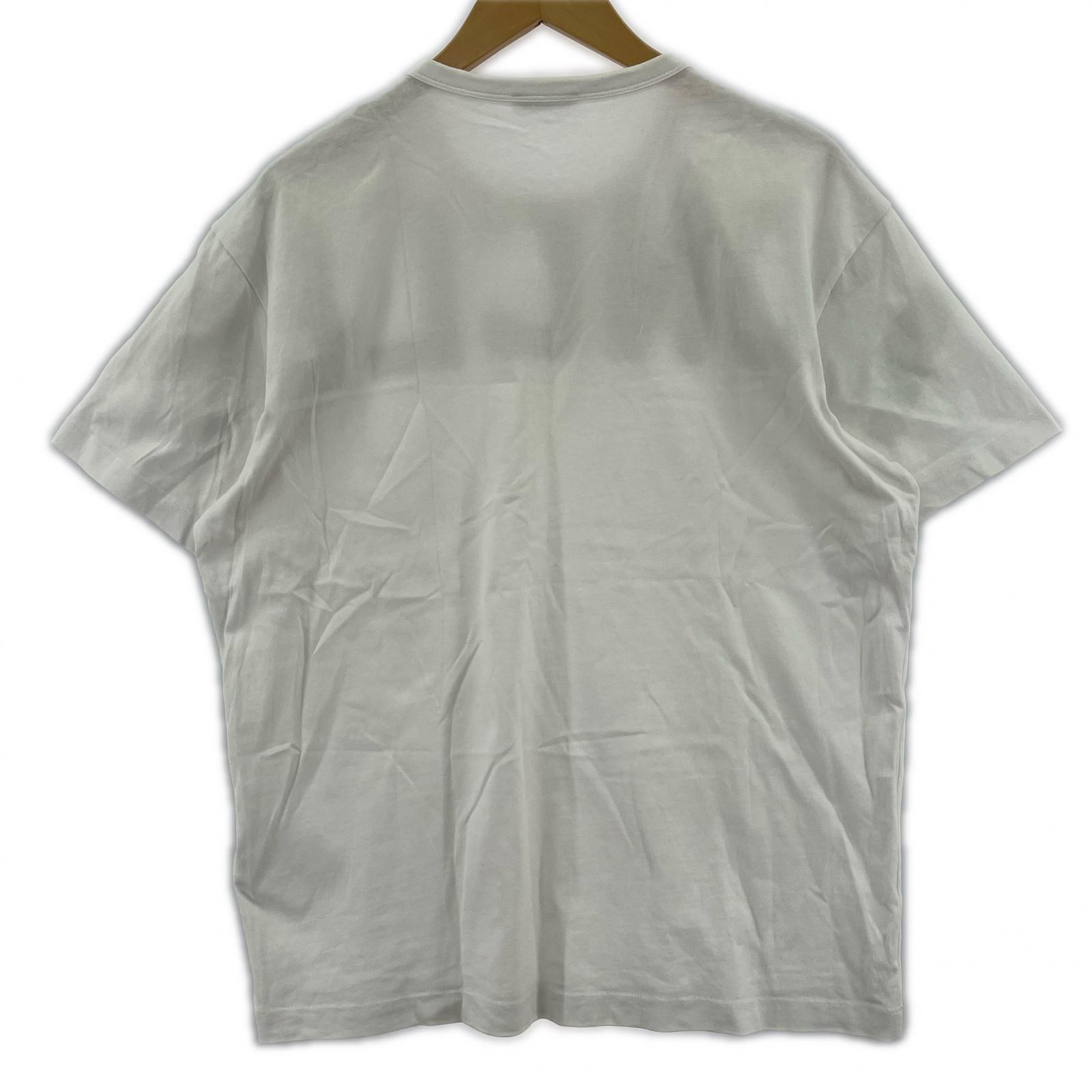 半袖Tシャツ MAGLIA T-SHIRT ロゴプリントTee 白 (M) M