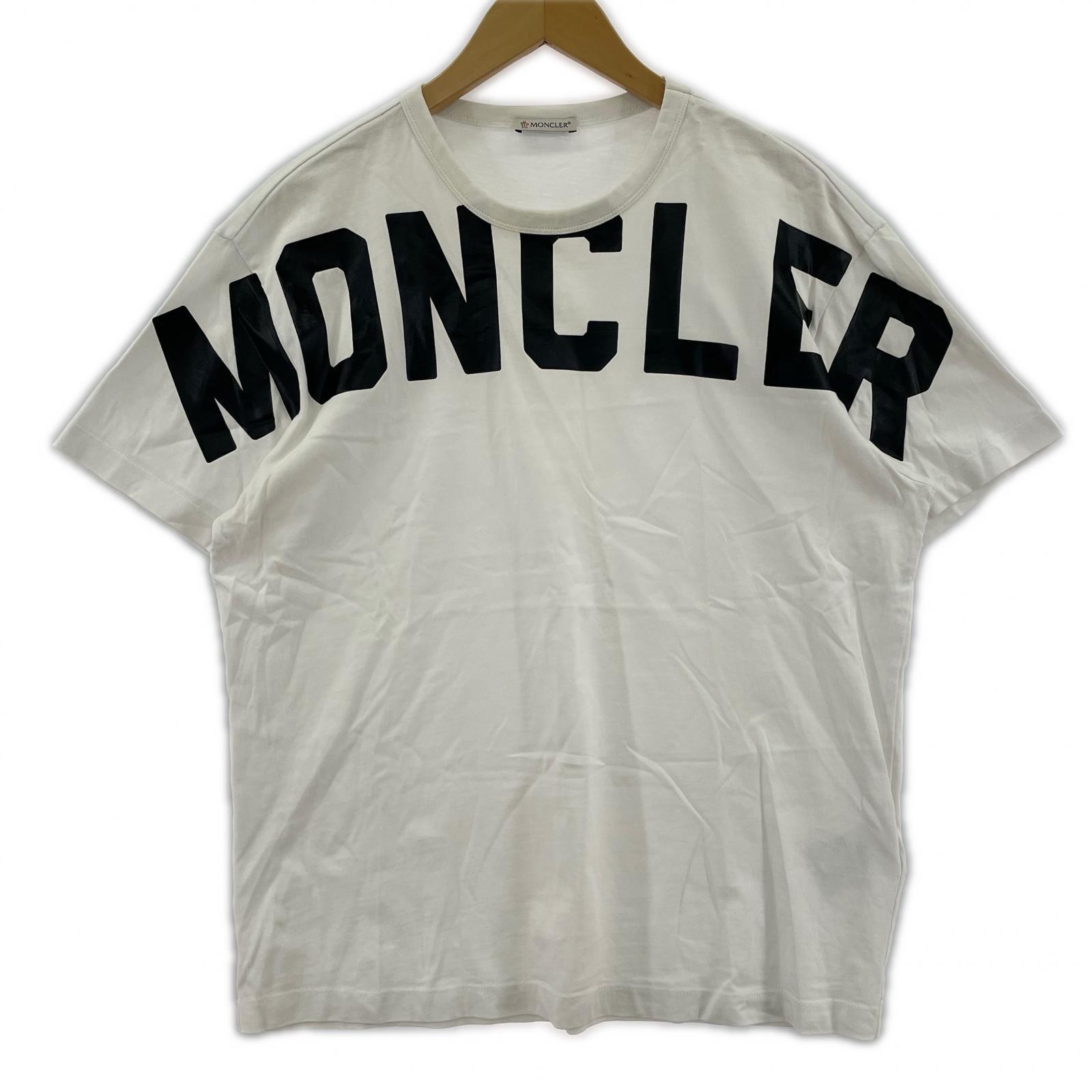 半袖Tシャツ MAGLIA T-SHIRT ロゴプリントTee 白 (M) M