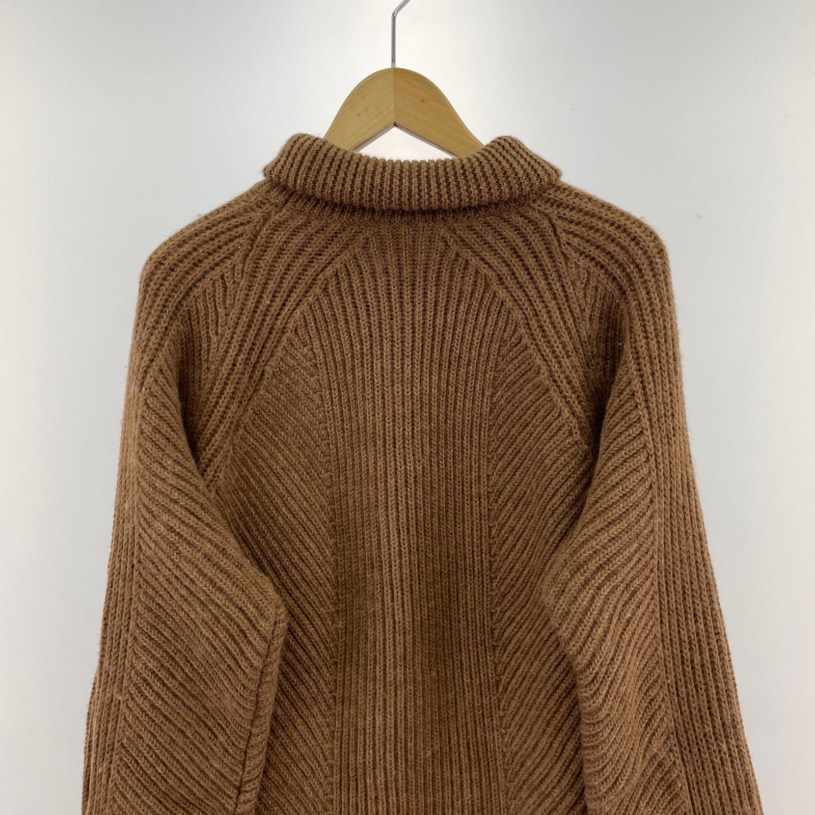 ニット タートルネック 茶 (XL) ブラウン