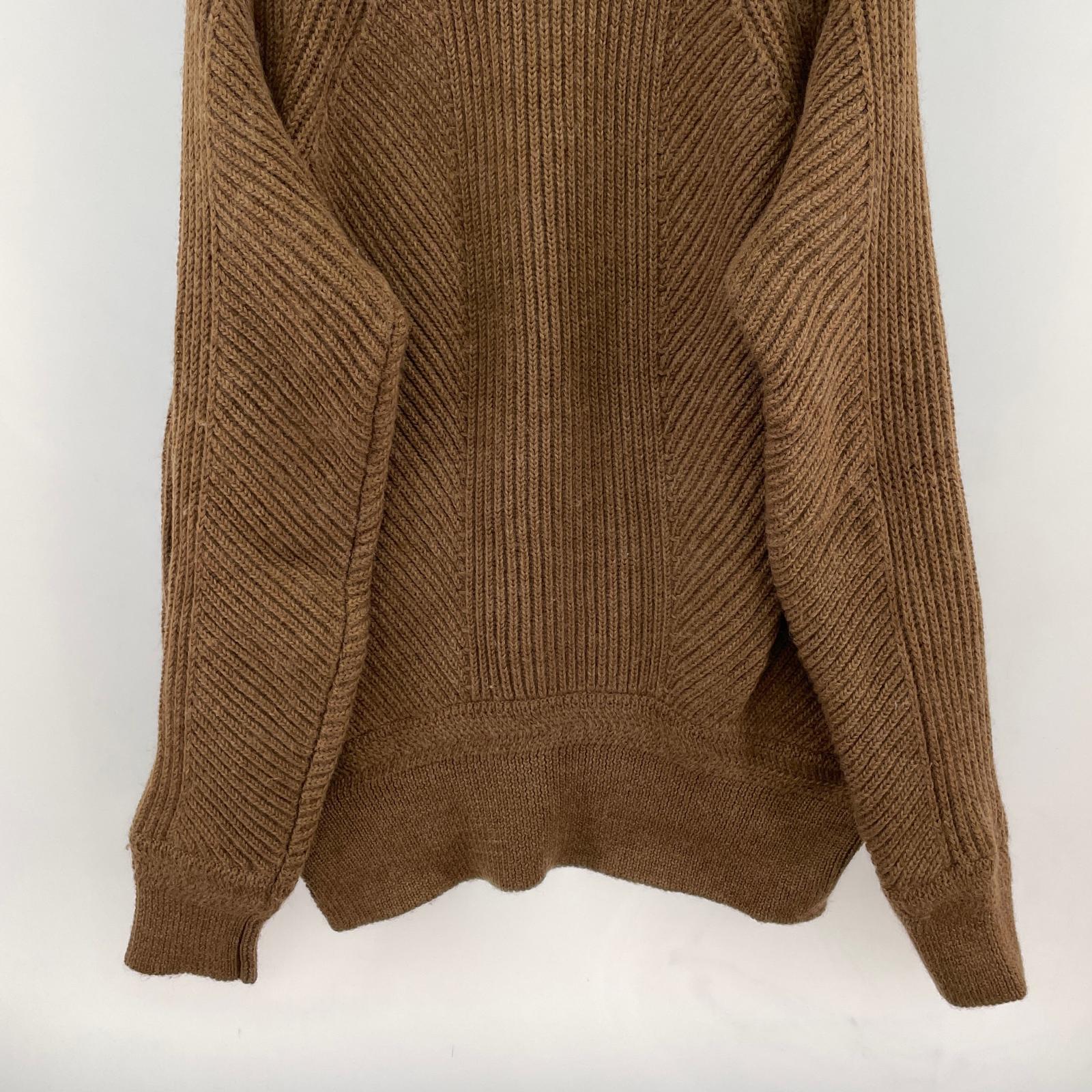 ニット タートルネック 茶 (XL) ブラウン