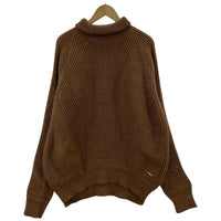 ニット タートルネック 茶 (XL) ブラウン