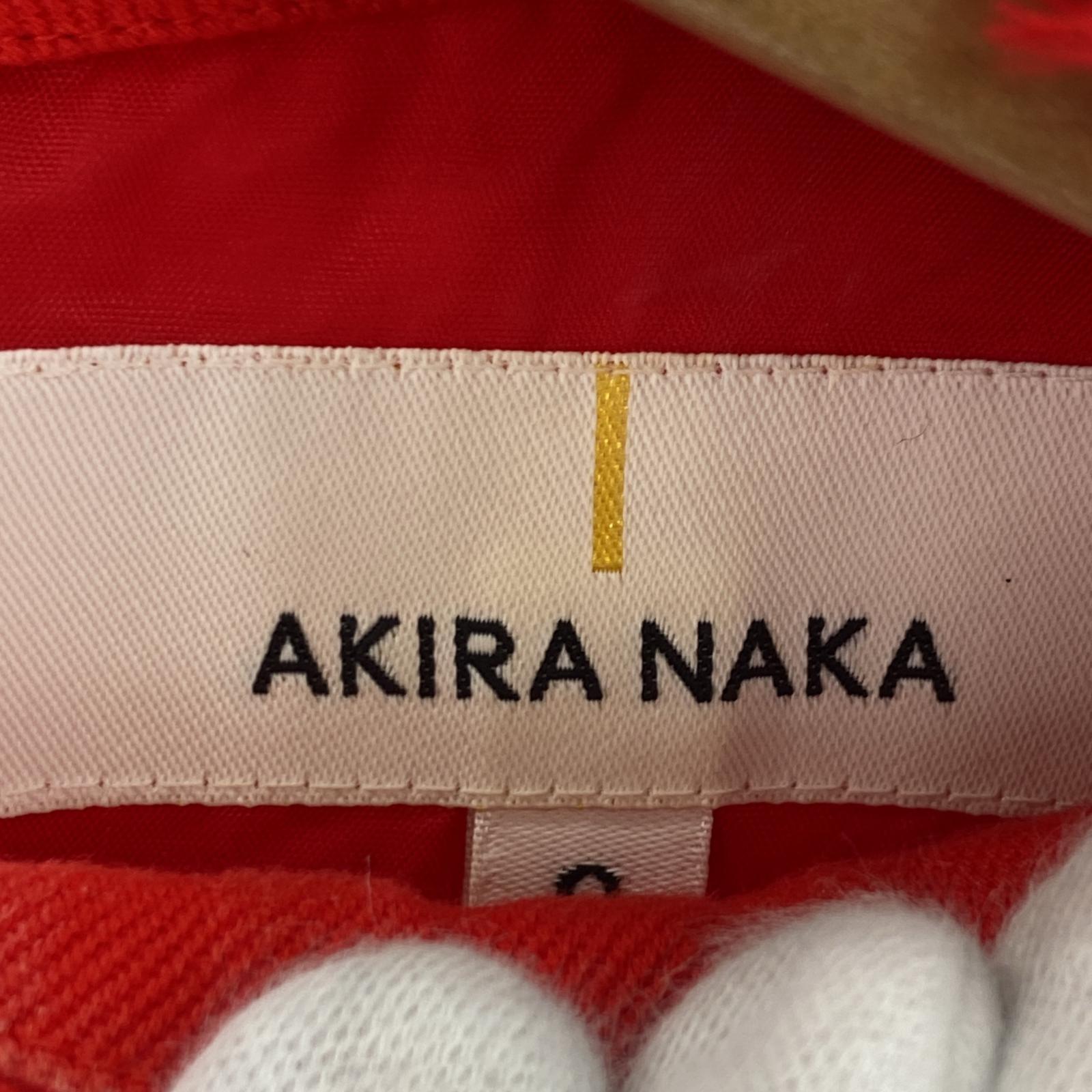 その他アウター AKIRA NAKA フリンジニットベスト 赤 0 レッド