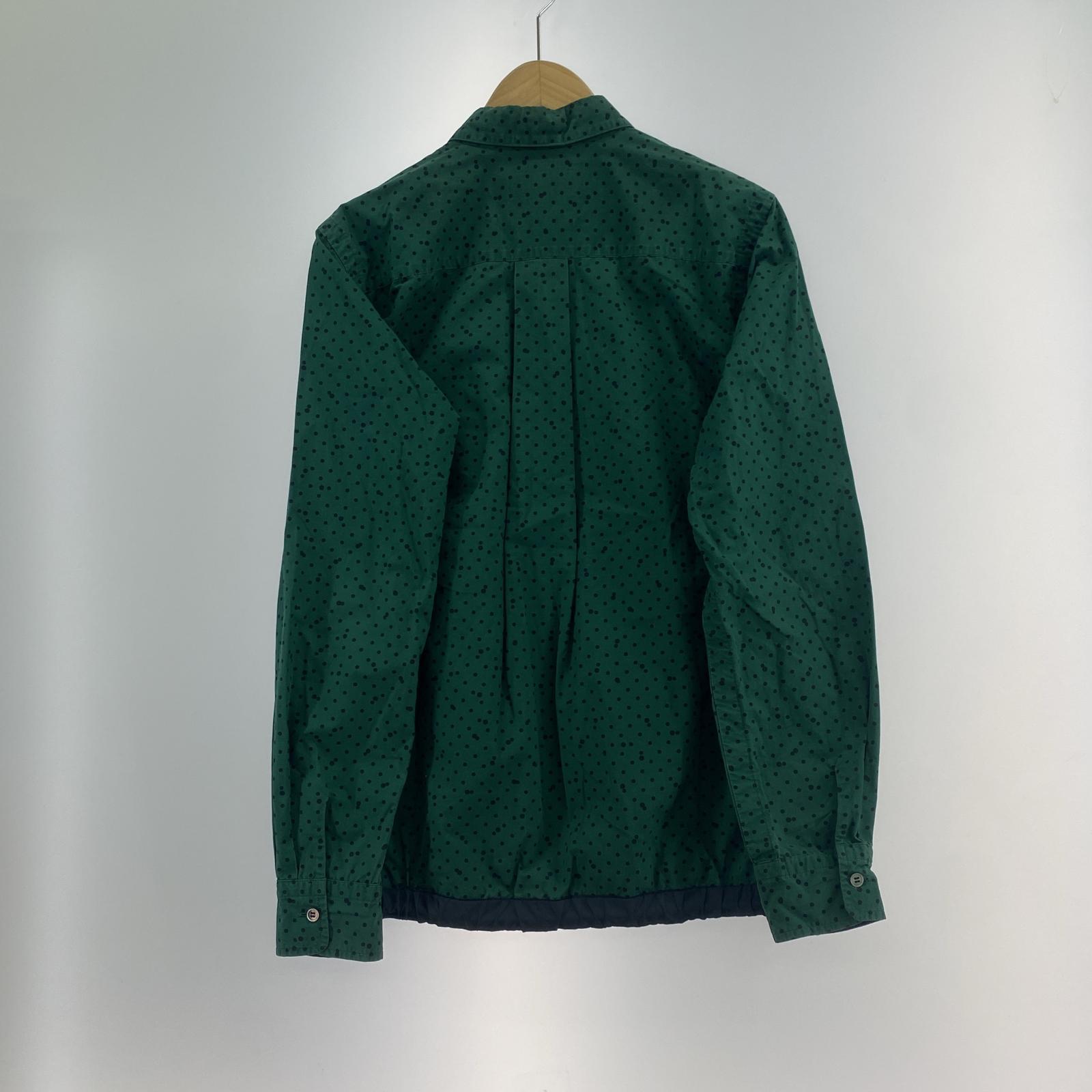 長袖シャツ DRAWSTRING DOT SHIRTS -D 19-01952M 緑 (3) 3