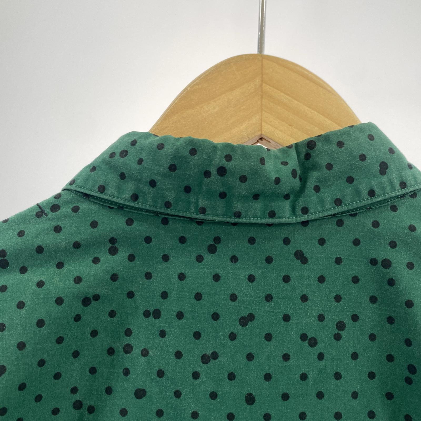 長袖シャツ DRAWSTRING DOT SHIRTS -D 19-01952M 緑 (3) 3