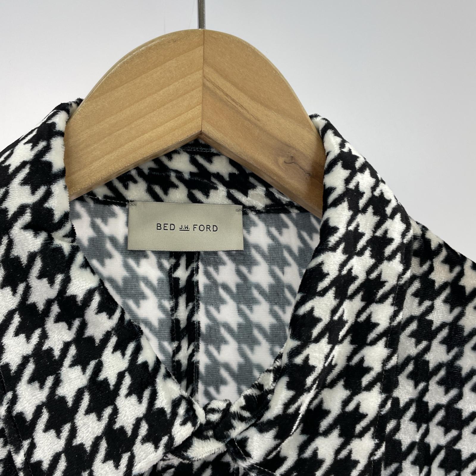 長袖シャツ 千鳥格子 Velvet Shirt 1
