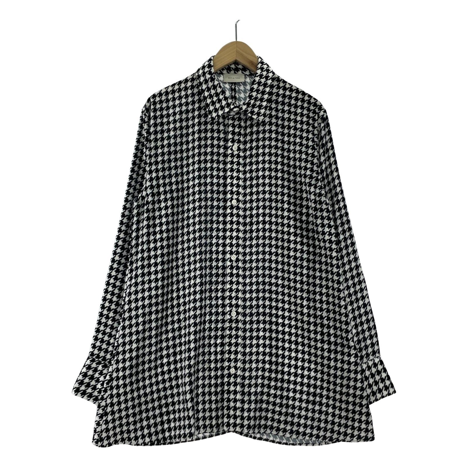 長袖シャツ 千鳥格子 Velvet Shirt 1