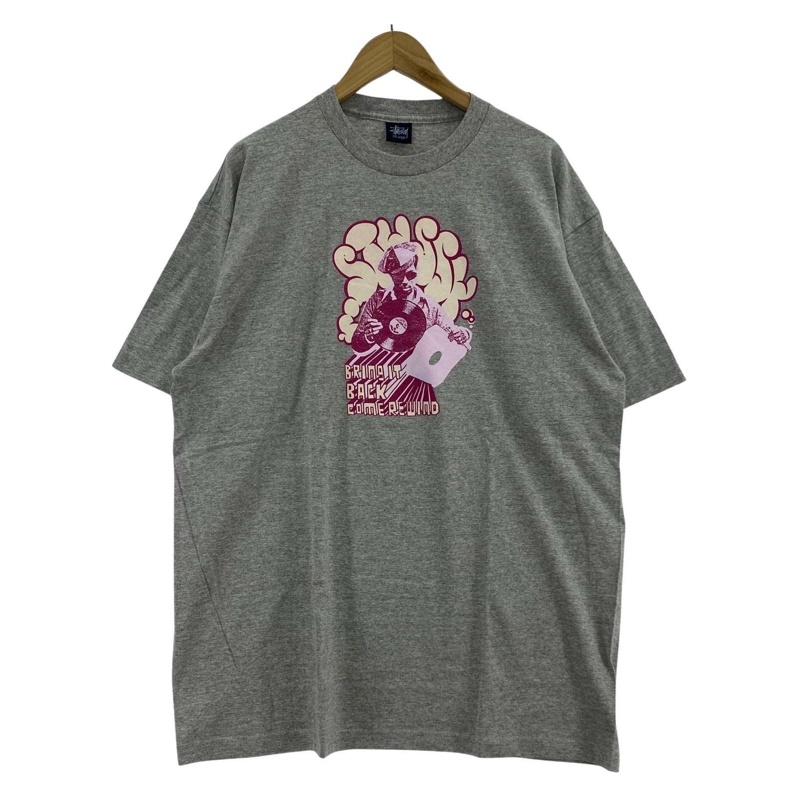 その他トップス STUSSY 紺タグ BRINGITBACK Tシャツ グレー XL グレー