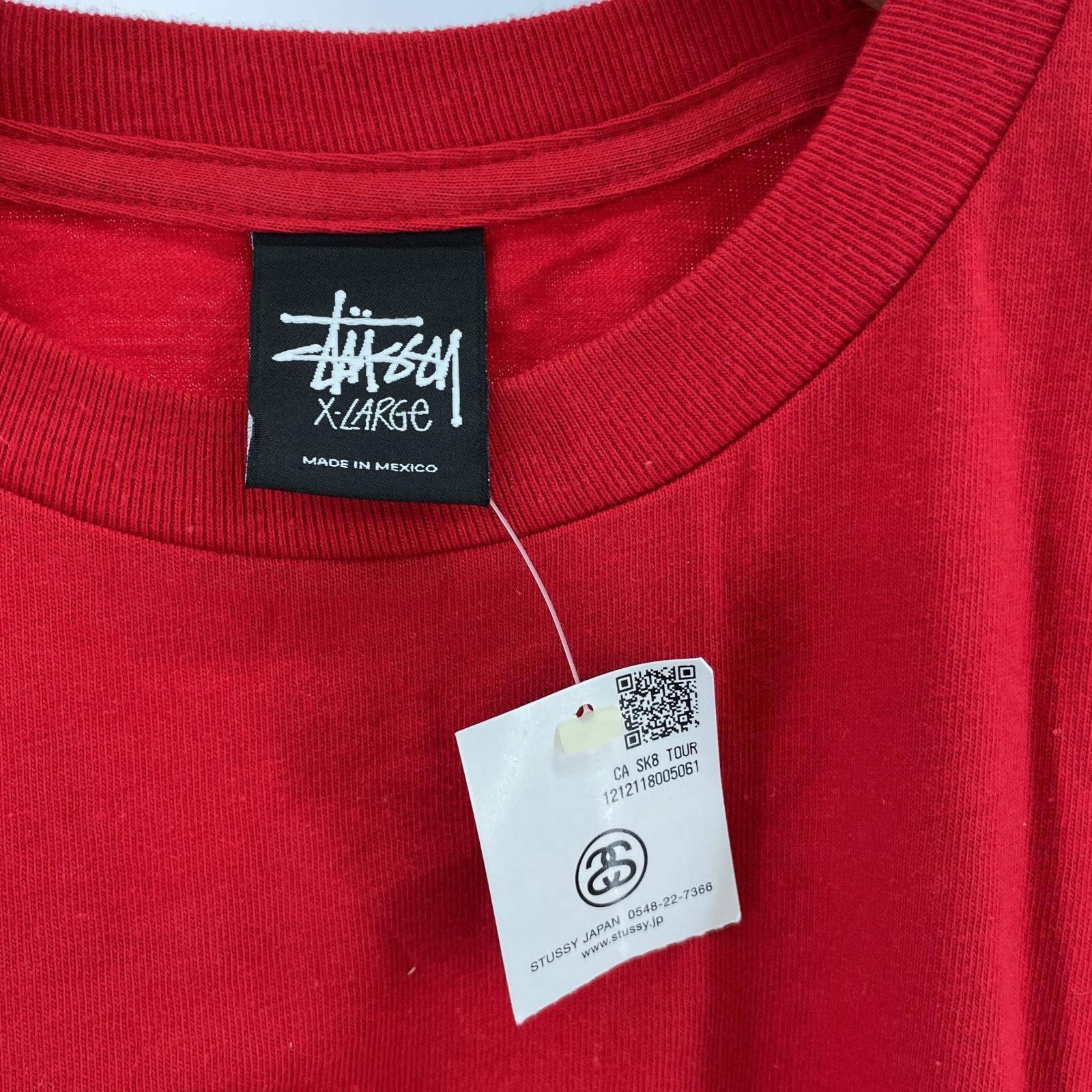 その他トップス STUSSY CA SK8 TOUR Tシャツ レッド XL レッド