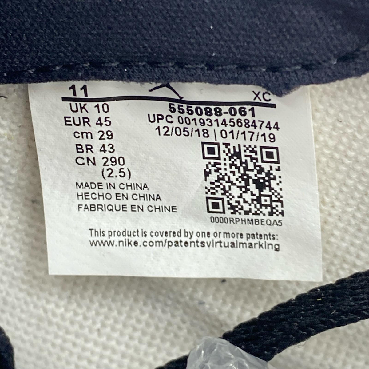 その他靴 Air Jordan 1 Retro High Black/White/Sail/Gym Red 29.0cm 29cm (US11 UK10 1/2 EU48)