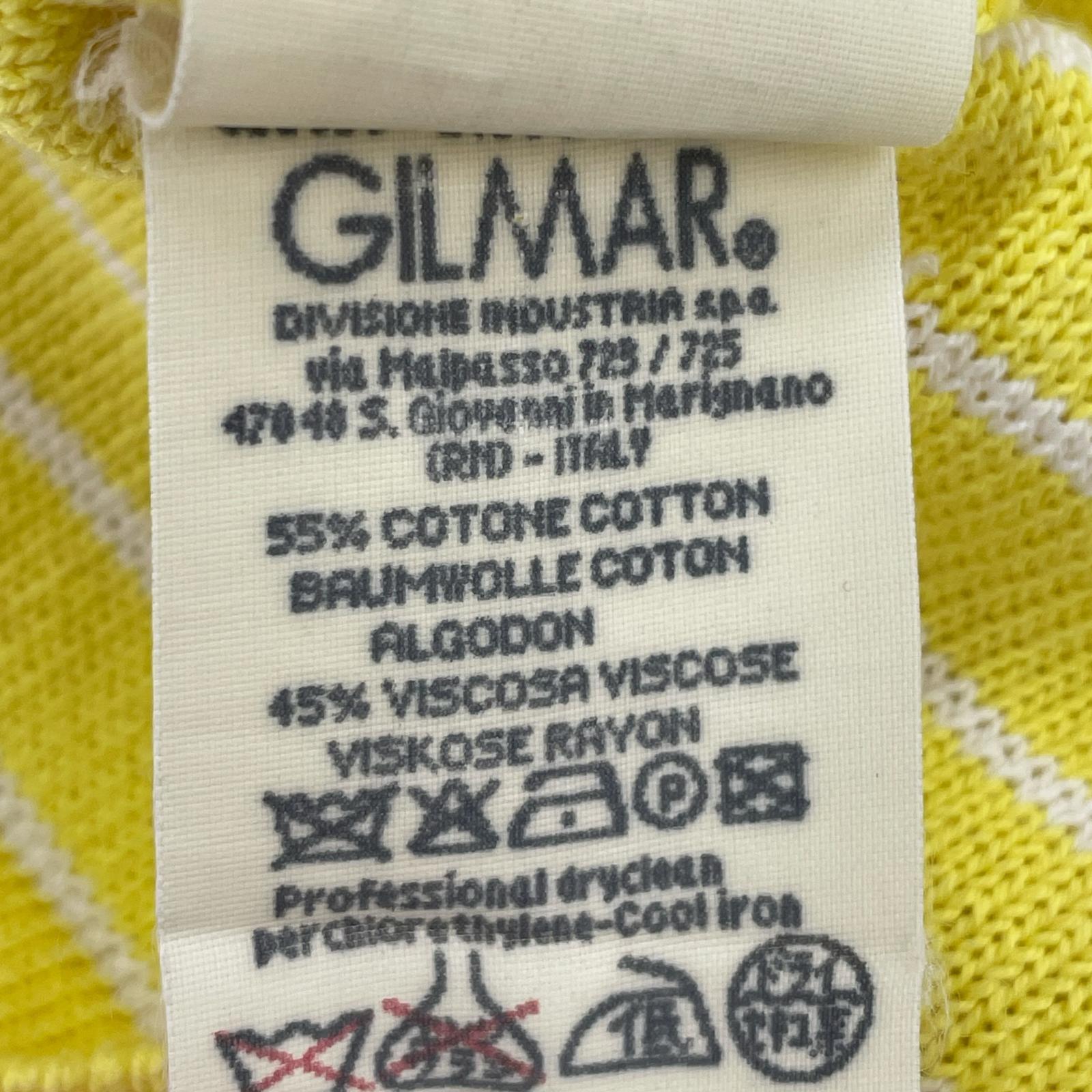 長袖Tシャツ ICEBERG フィリックスザキャット ストライプ 黄 S イエロー