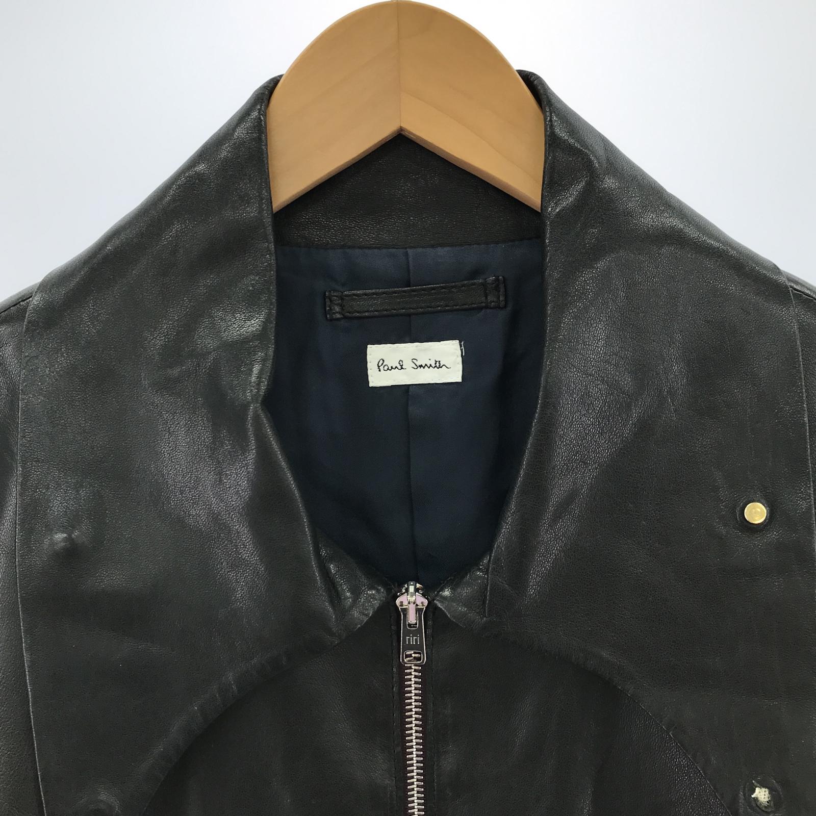 レザージャケット Paul Smith デザインレザージャケット M ブラック M ブラック
