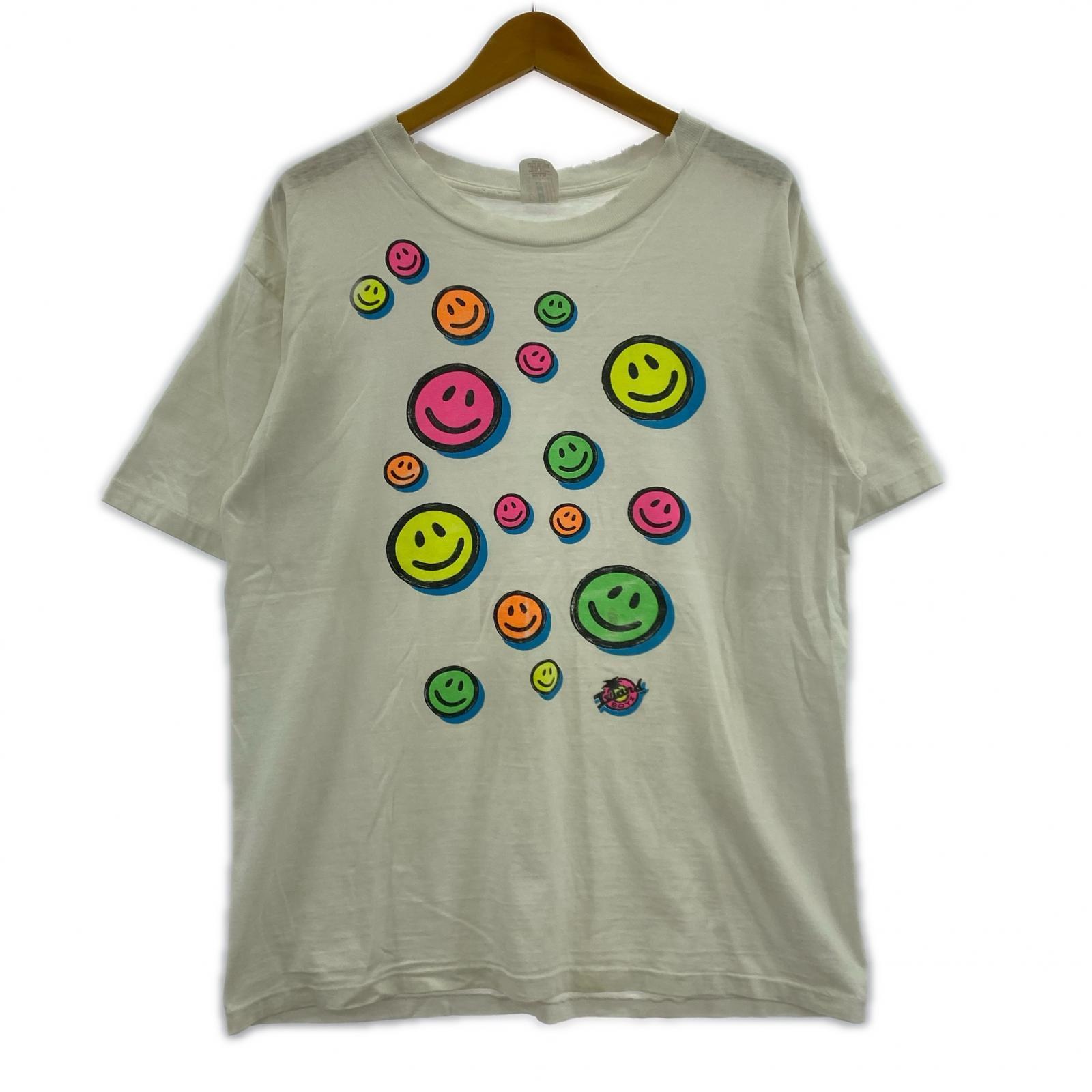 半袖Tシャツ 80’s ISLAND BOYS スマイルプリントTEE ホワイト
