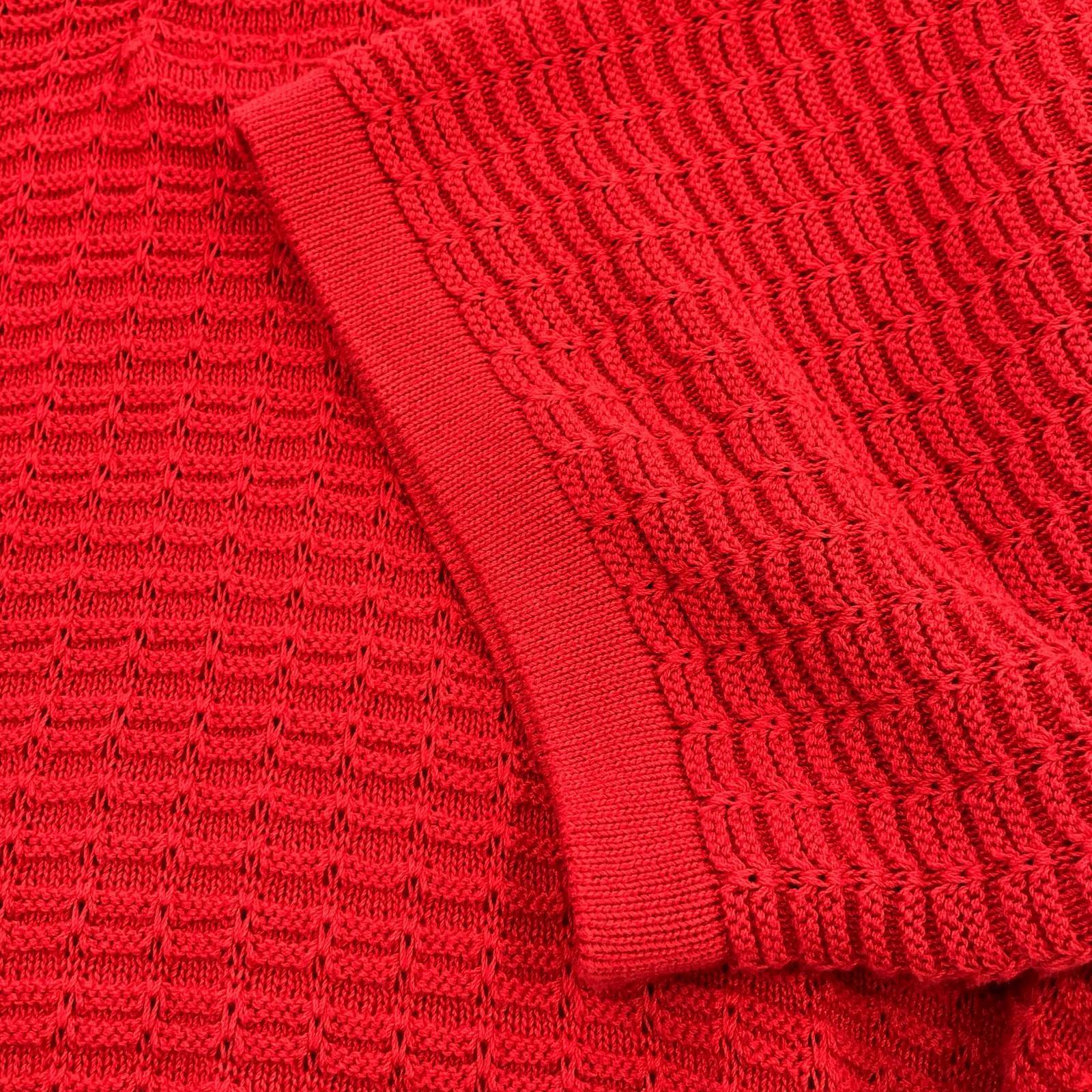 ニット S/S KNIT POLO RED 01 レッド