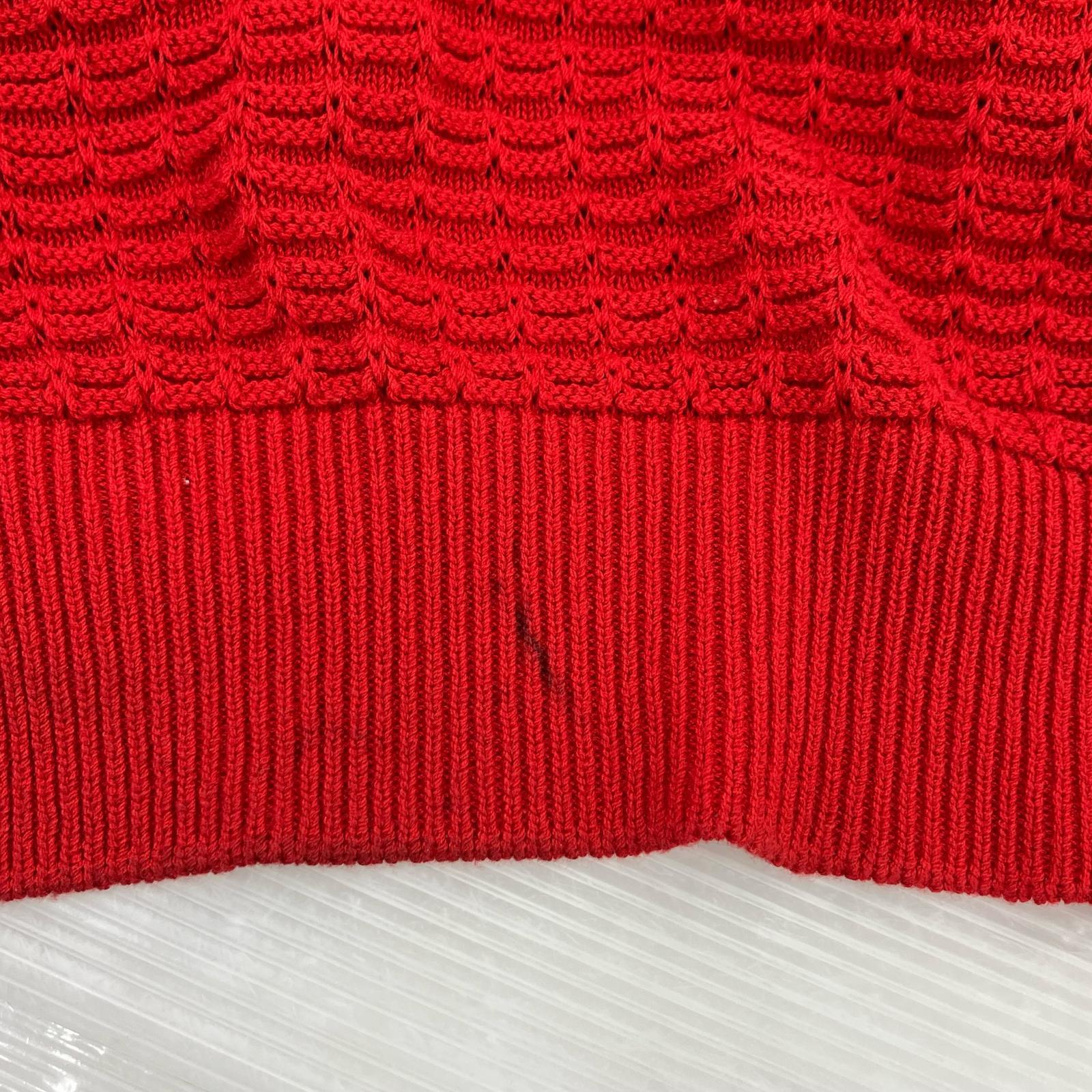ニット S/S KNIT POLO RED 01 レッド